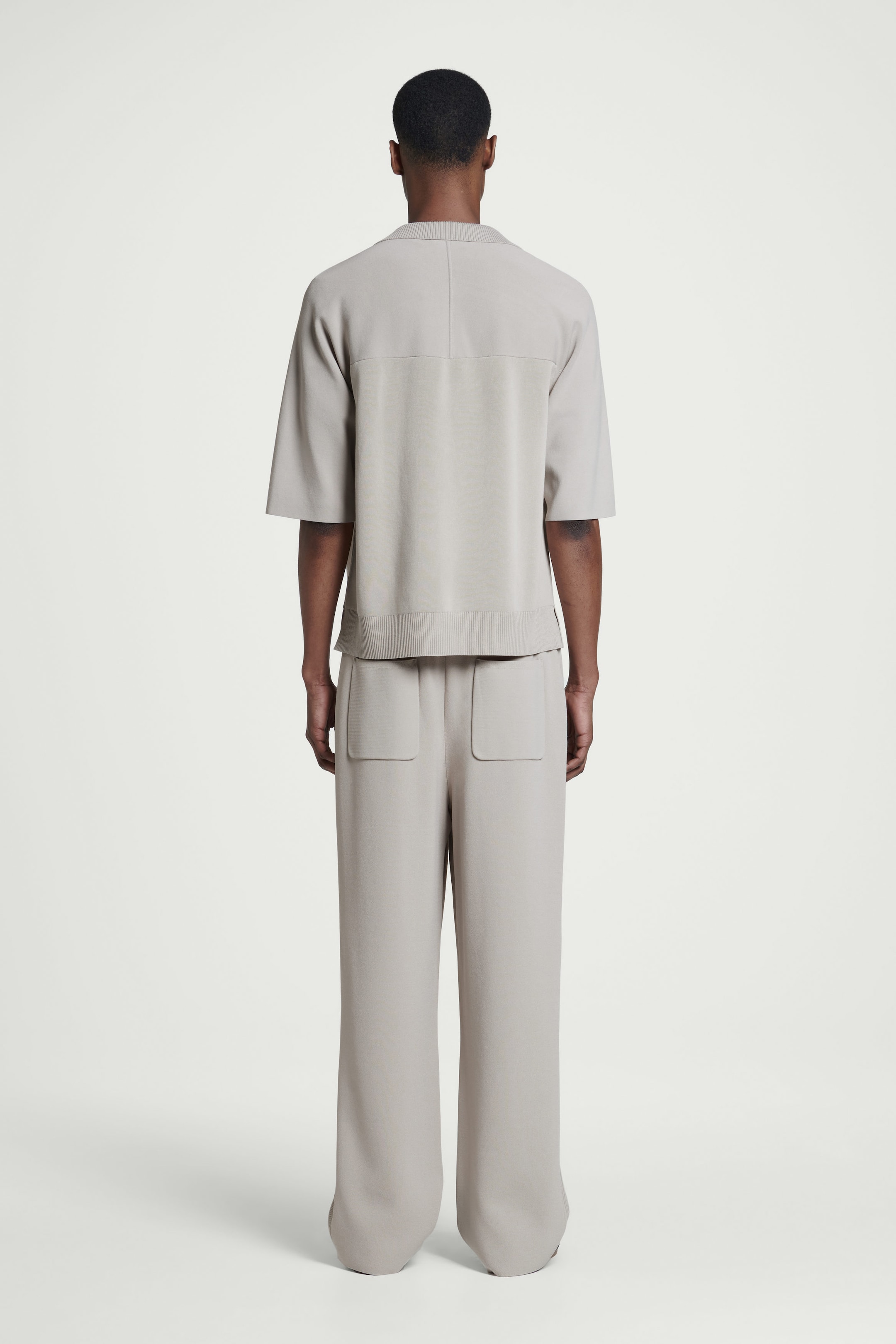 DOUBLE-FACED STRAIGHT-LEG TRACK PANTS