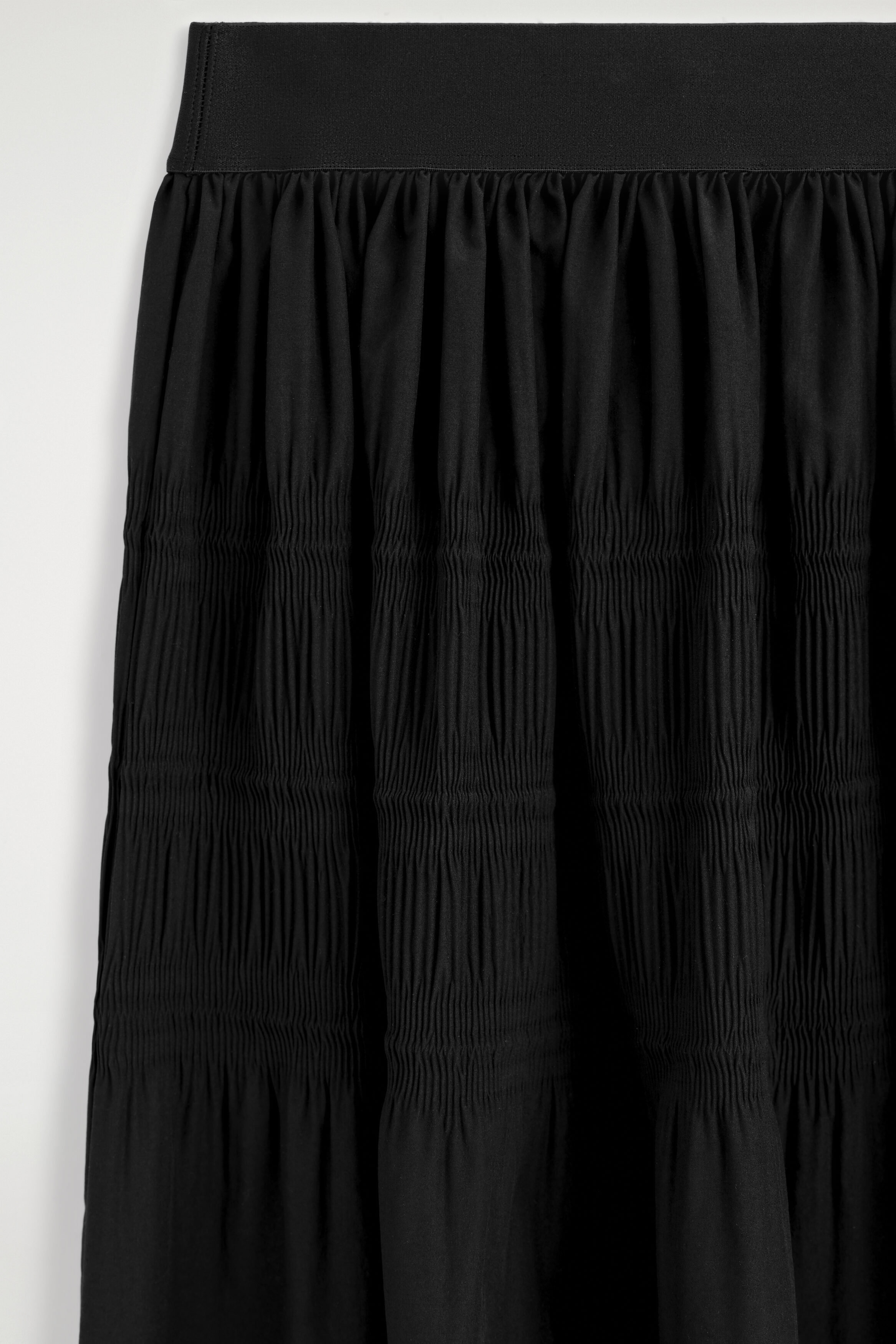 TIERED GATHERED MIDI SKIRT - BLACK | COS CA