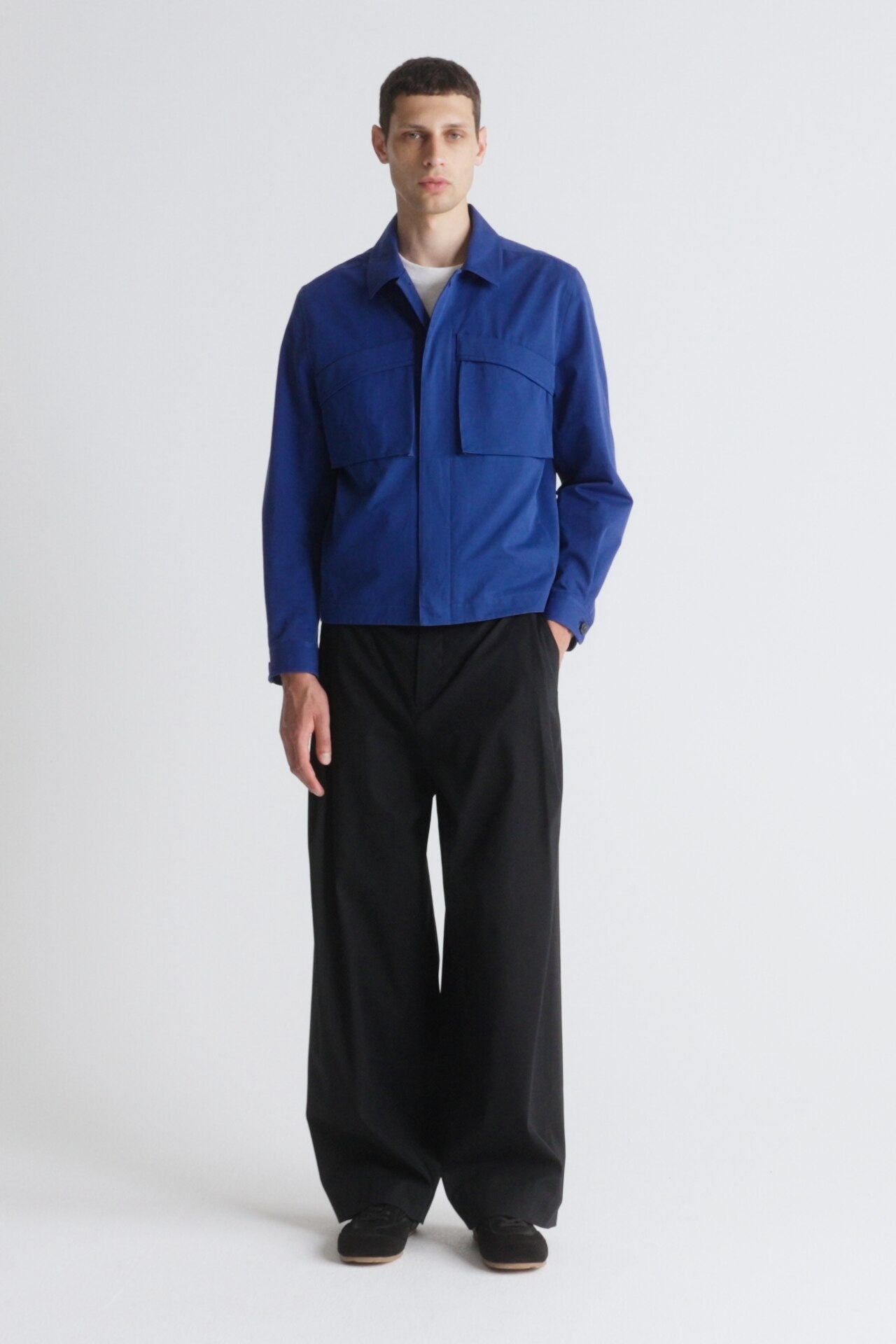 UTILITY COTTON-TWILL OVERSHIRT - BLUE | COS US