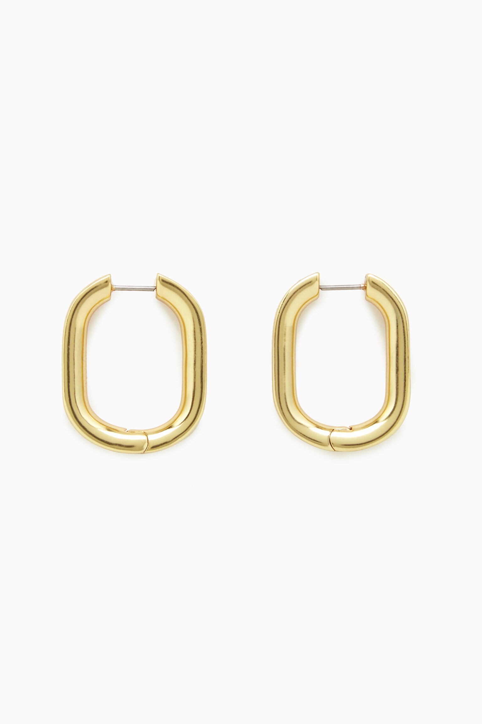 OVAL HOOP EARRINGS - GOLD