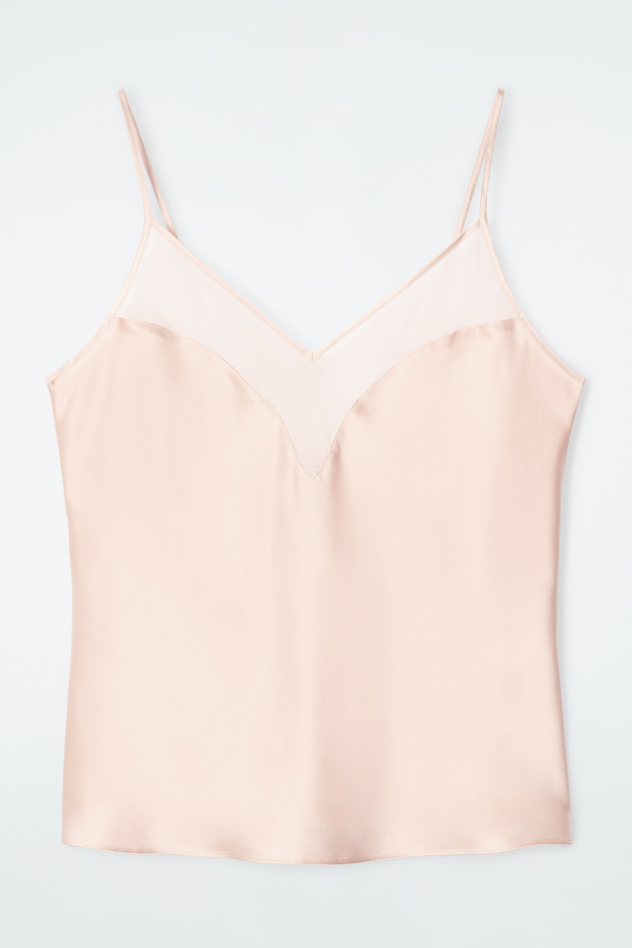 Grösseres Bild ansehen: TRÄGERTOP AUS SEIDE MIT DURCHSCHEINENDER PARTIE - APRICOT - DAMEN | H&M CH 4