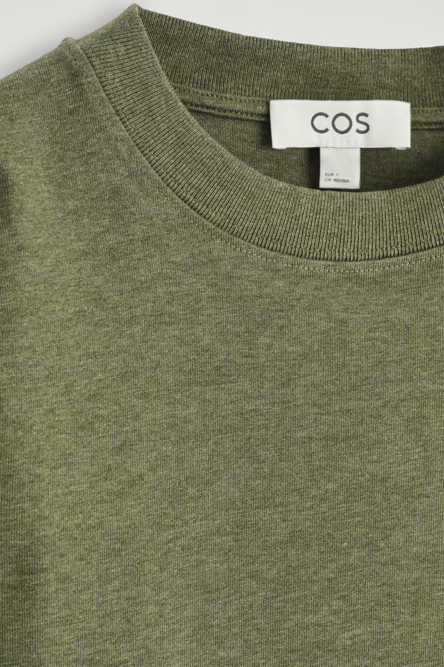 CLEAN CUT REGULAR LONG-SLEEVED T-SHIRT - OLIVE-GREEN MÉLANGE/white/BROWN / STRIPED/WHITE / BROWN/NAVY / STRIPED/LIGHT BLUE/BEIGE / UNDYED/BLACK/ECRU / NAVY / BROWN / STRIPED/GREEN MÉLANGE/ORANGE - 3