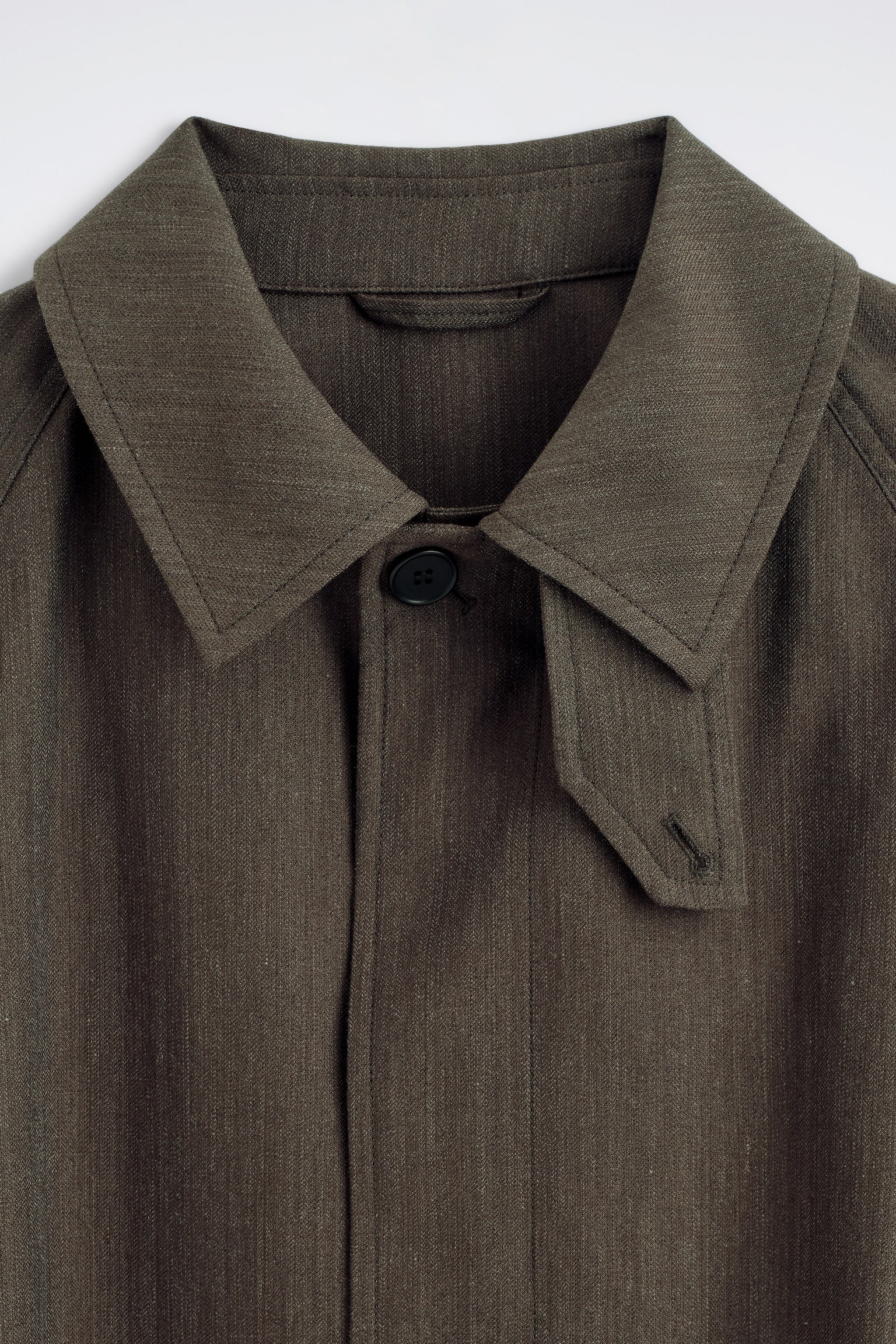 LIGHTWEIGHT COTTON-HERRINGBONE TRENCH COAT - 2