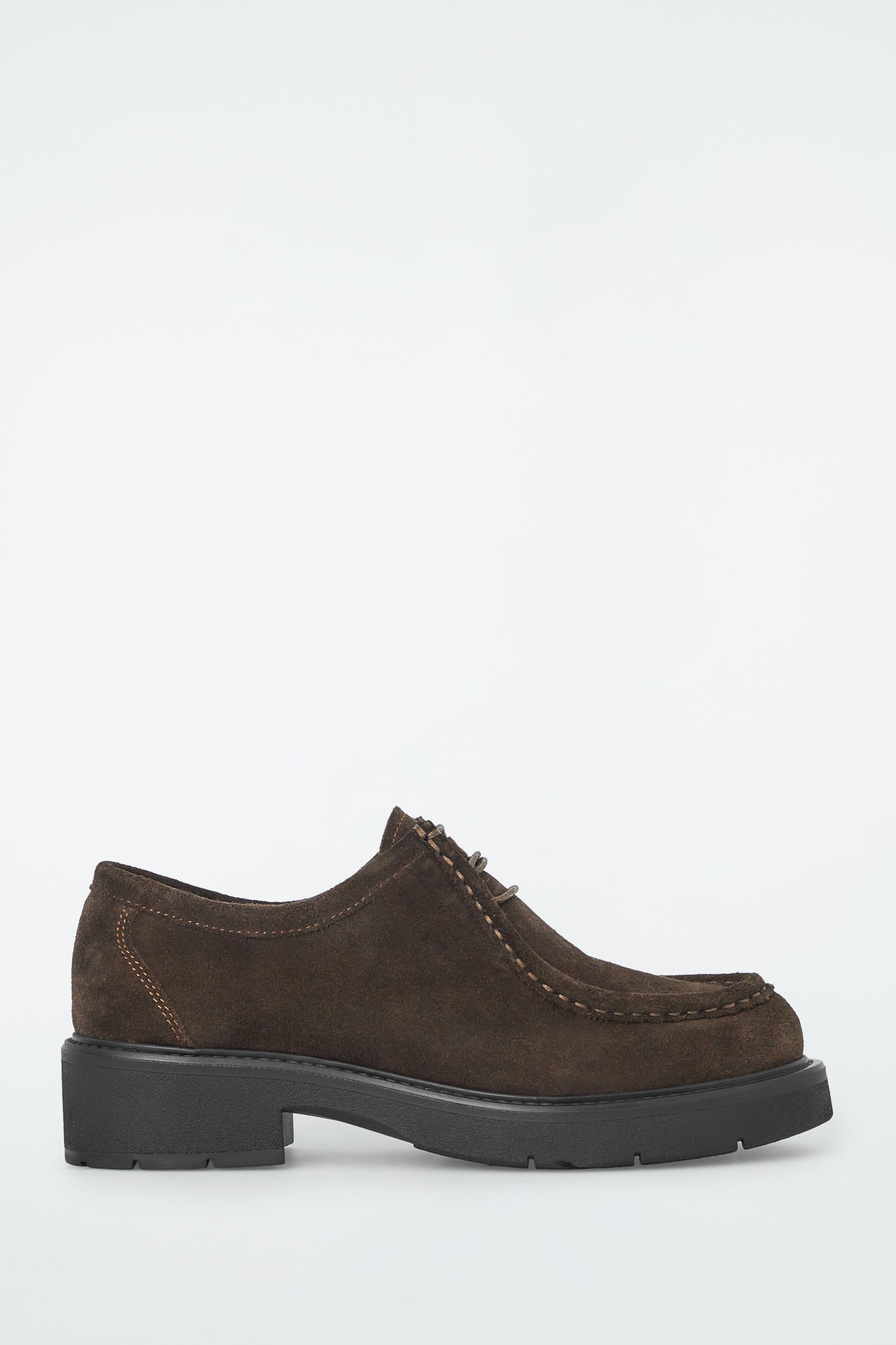 View larger image: CHUNKY SUEDE DERBY SHOES - DARK BROWN - Ladies | H&M GB 1