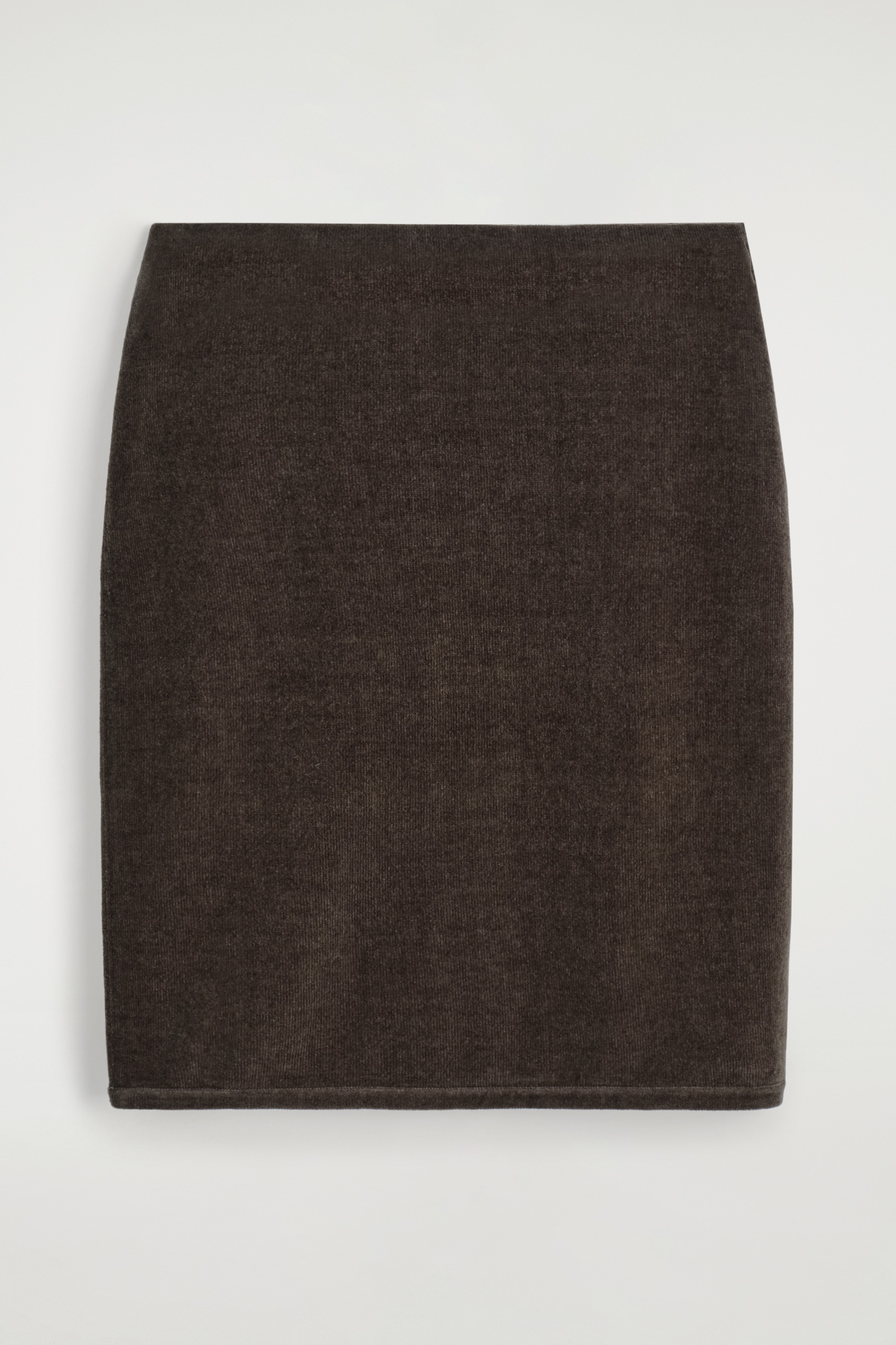 saia mini em chenille - CASTANHO