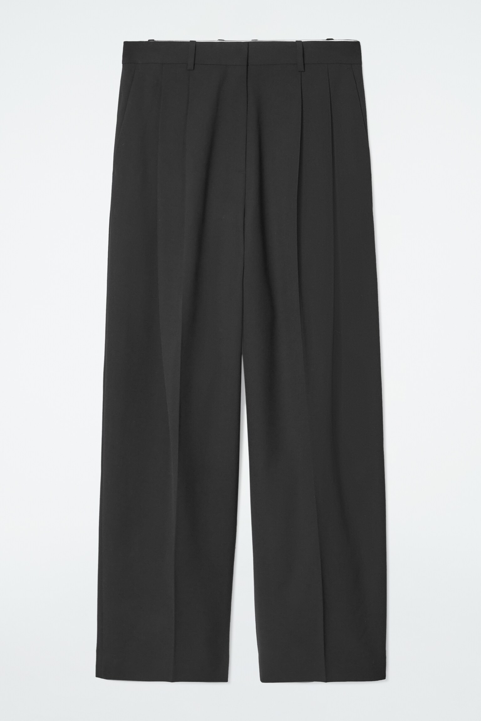 LOCKERE HOSE AUS TWILL MIT WEITEM BEIN - SCHWARZ/DUNKELBRAUN - 2