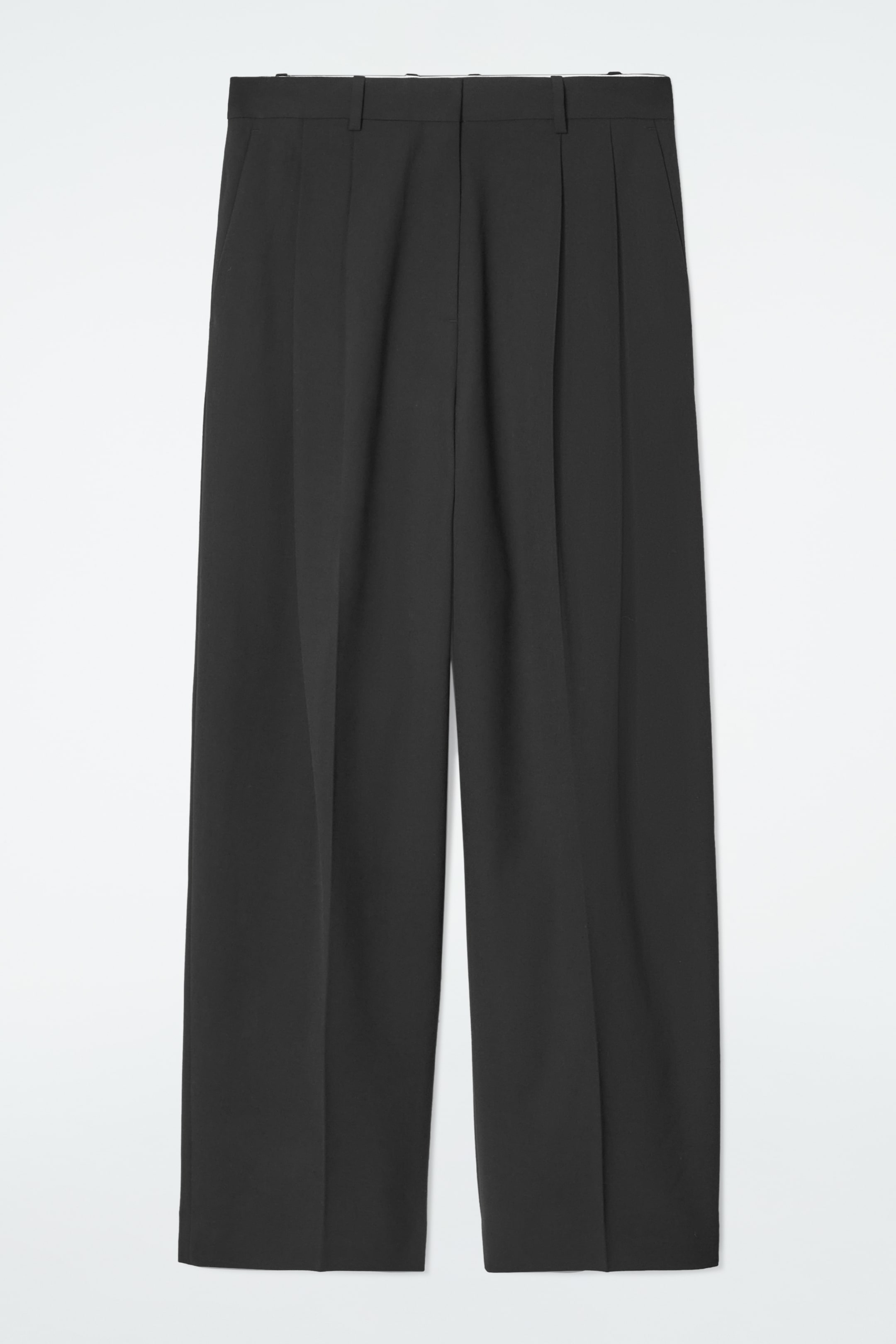 Ingrandisci l'immagine: RELAXED TWILL WIDE-LEG TROUSERS - BLACK - DONNA | H&M CH 6