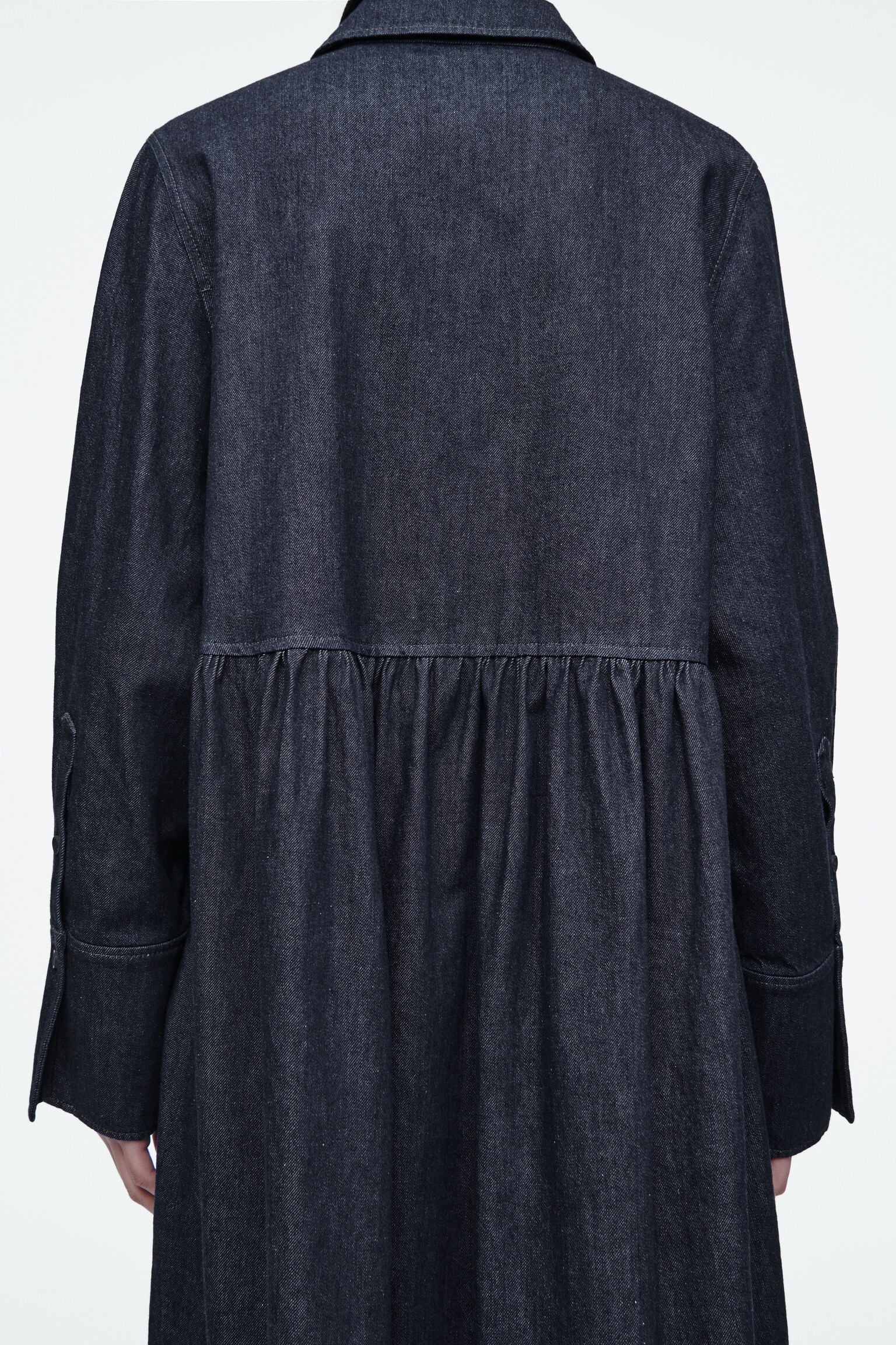 ROBE-CHEMISE OVERSIZE EN DENIM - INDIGO - 3