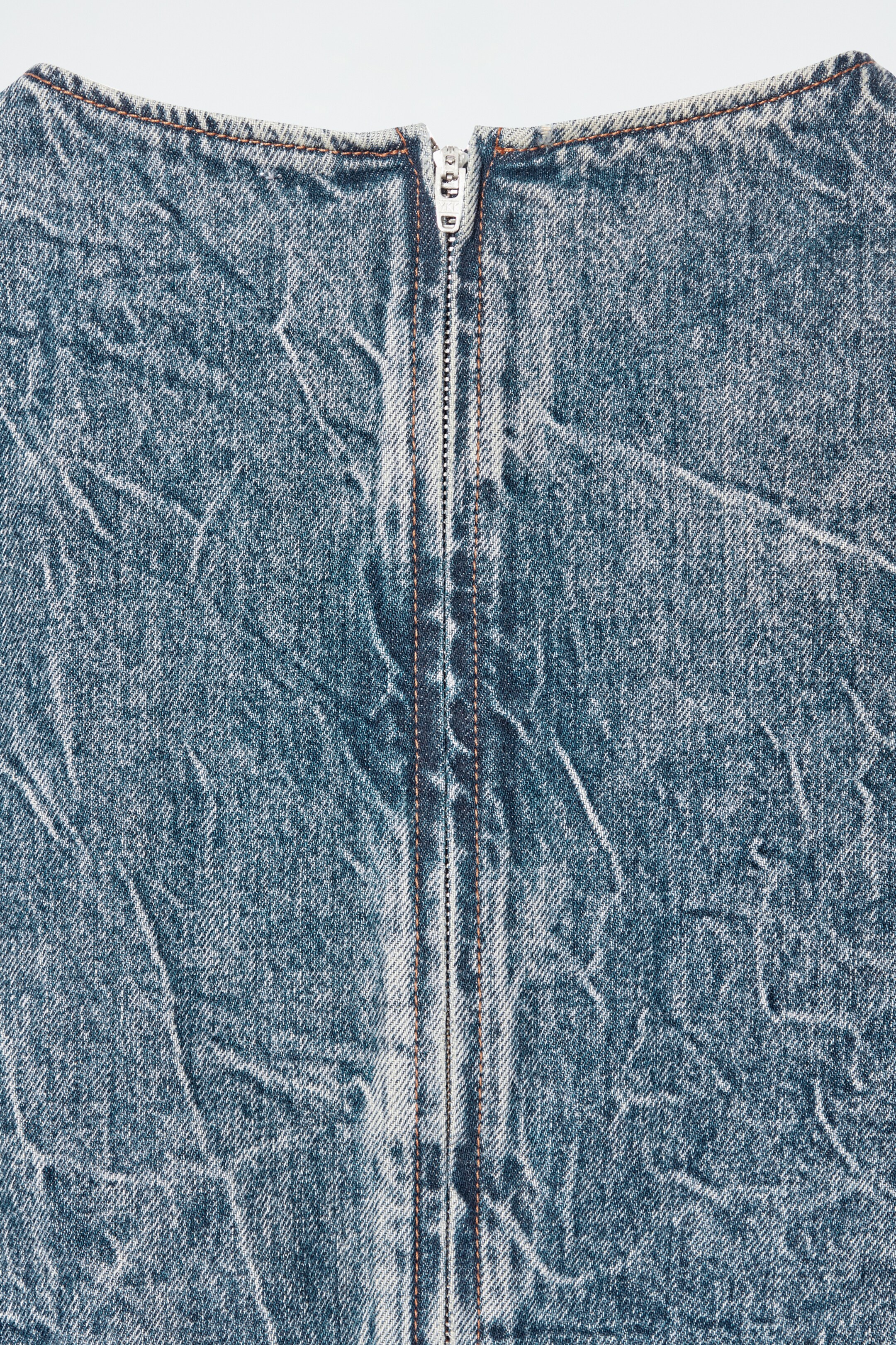 View larger image: SHORT-SLEEVED WASHED-DENIM TOP - BLUE - Ladies | H&M GB 2