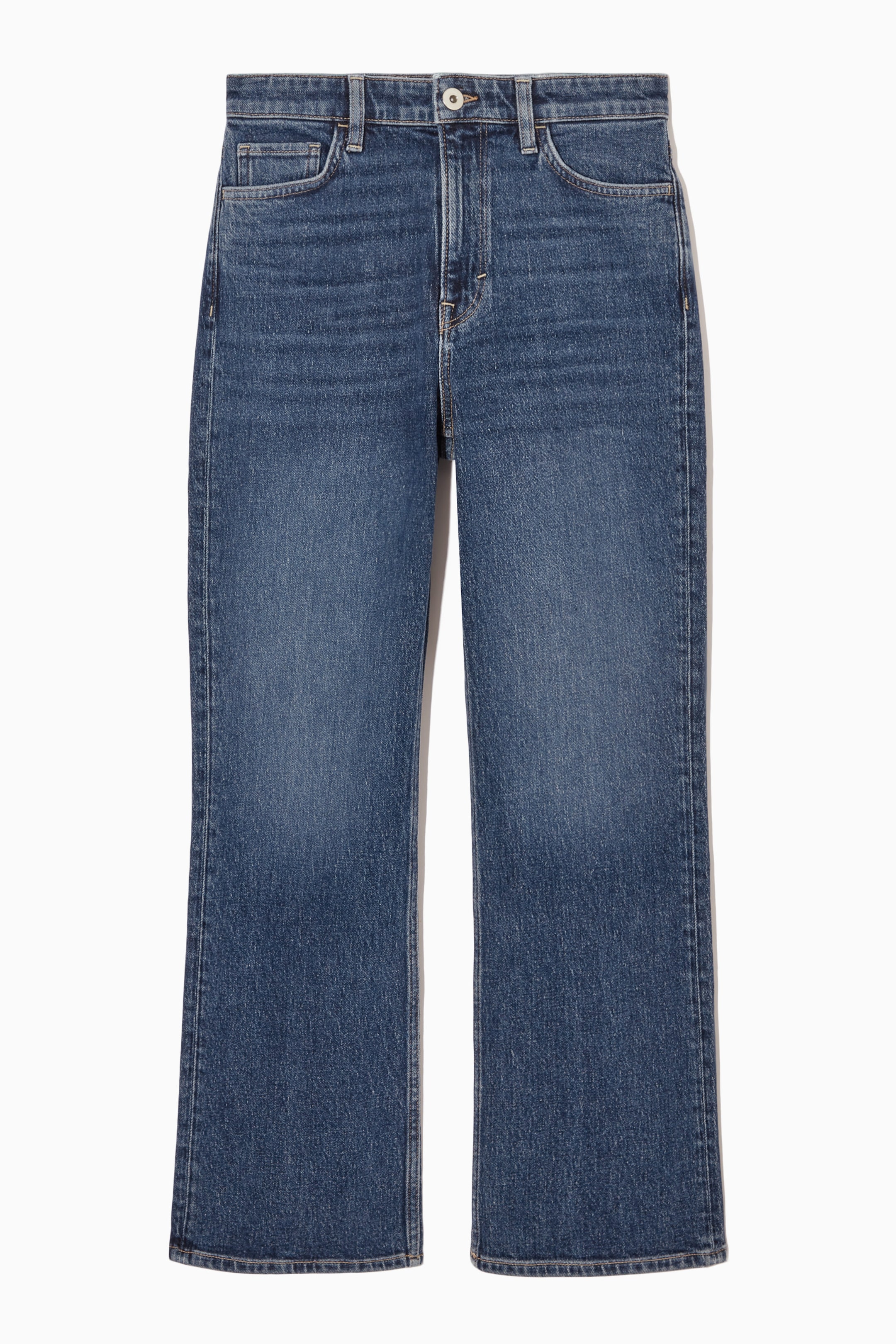 KICK-FLARE ANKLE-LENGTH JEANS