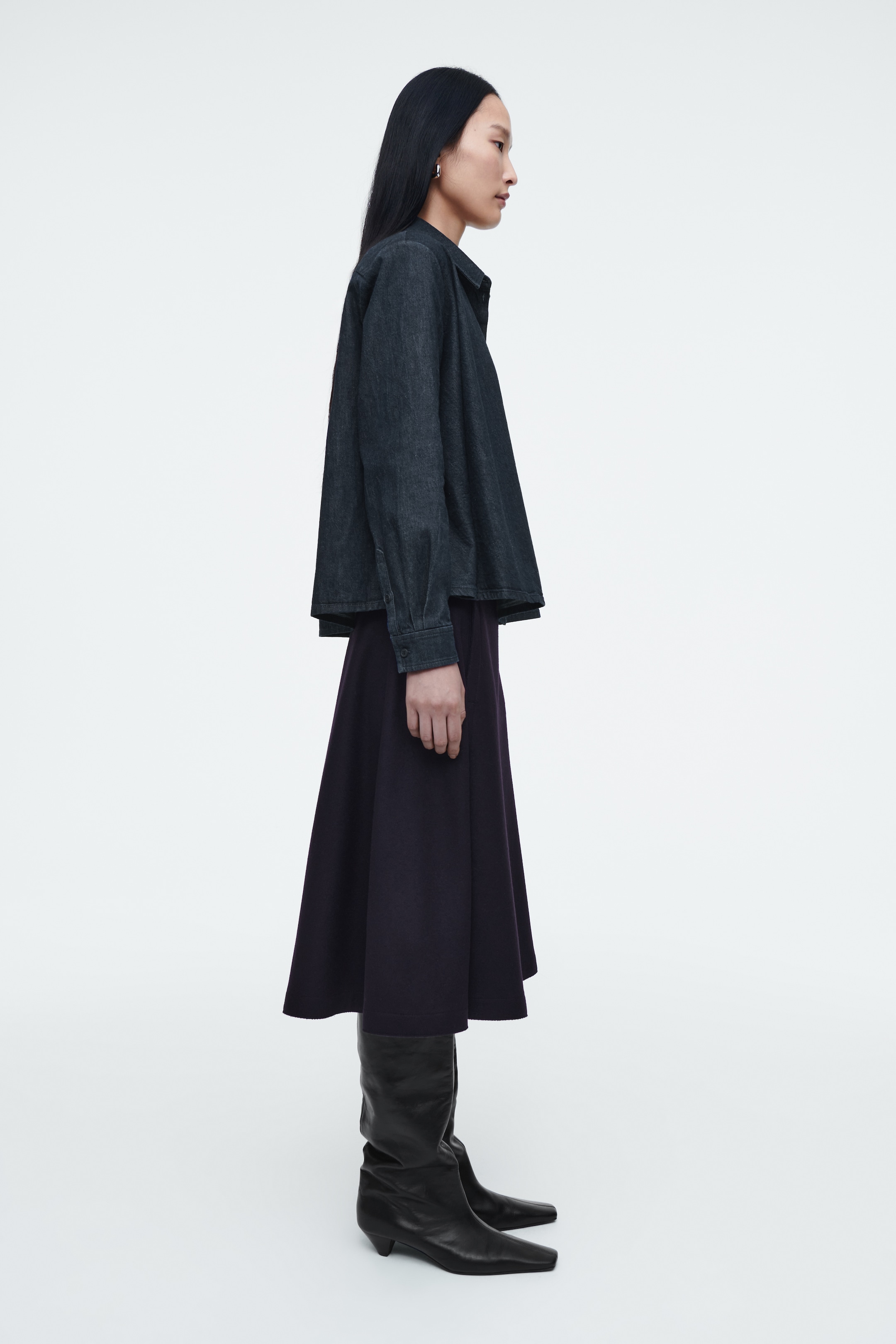 Ingrandisci l'immagine: REGULAR FLARED DENIM SHIRT - INDIGO - DONNA | H&M CH 4