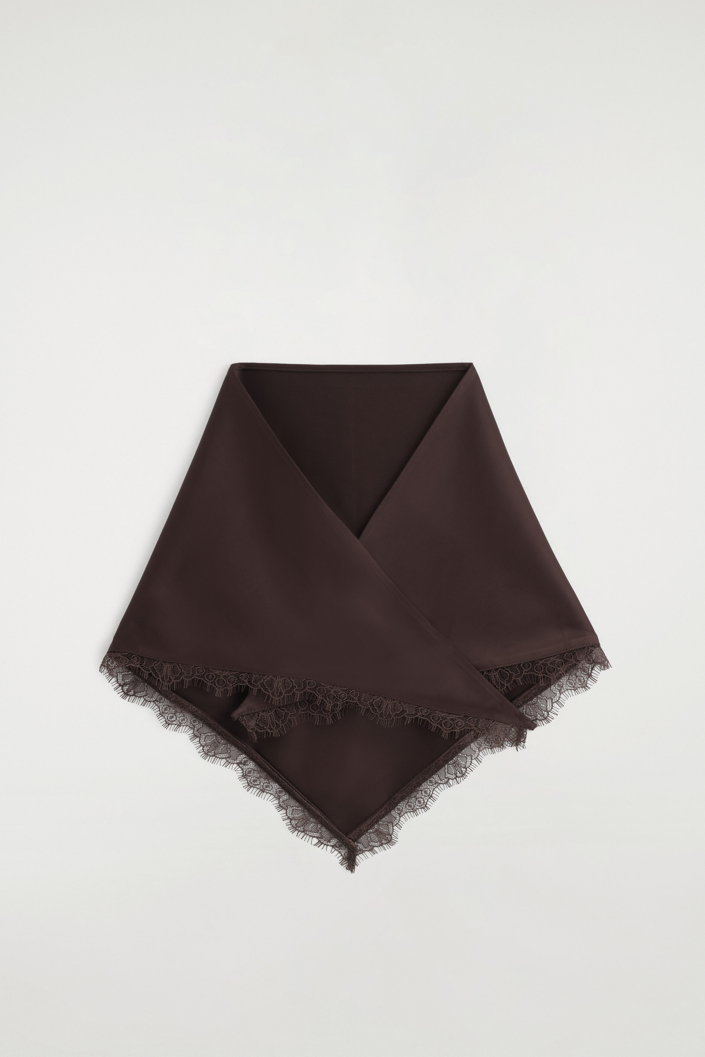 LACE-TRIMMED SATIN HEADSCARF - thumbnail 4
