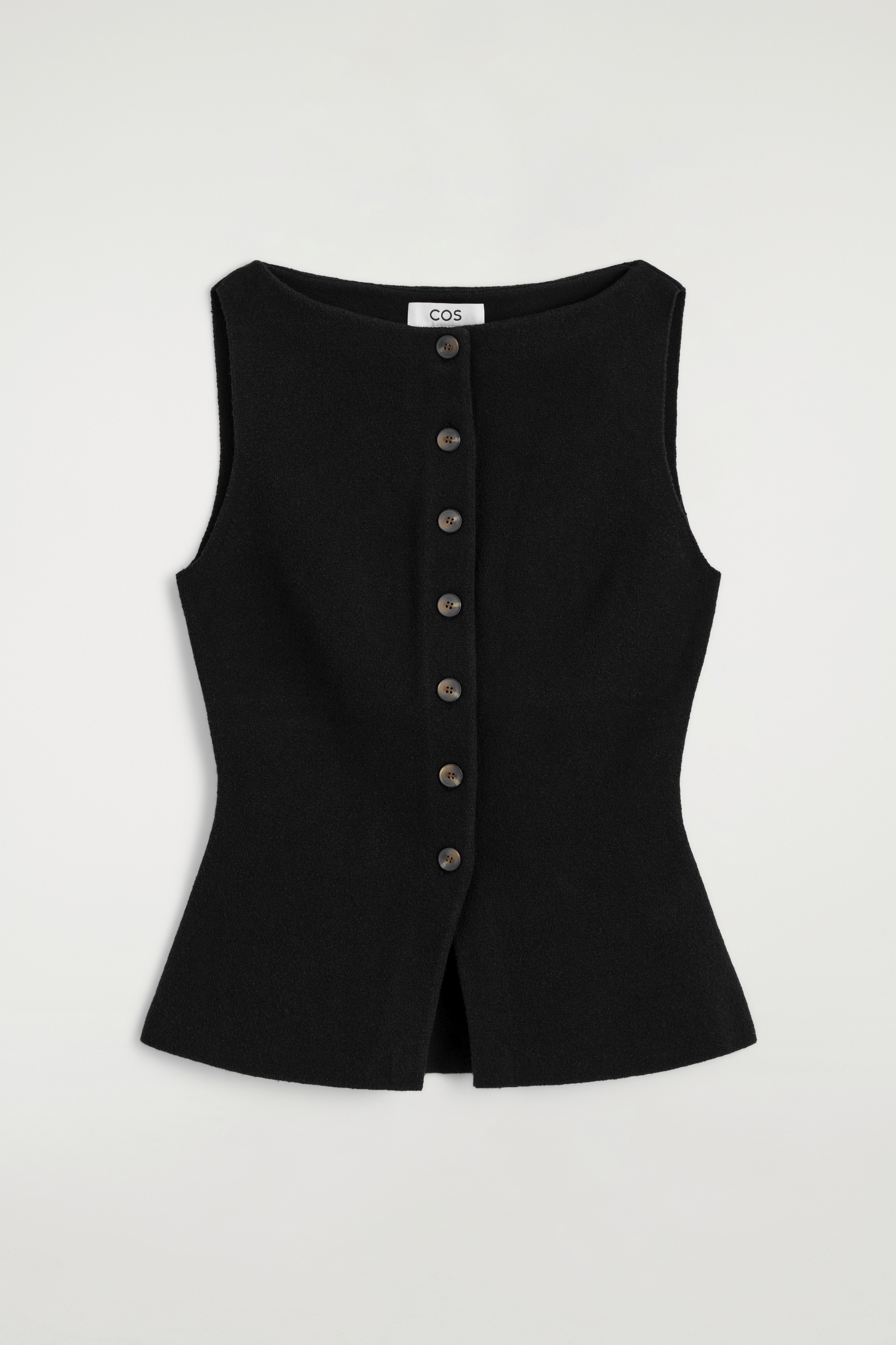 WESTE AUS BAUMWOLL-CRÊPE - SCHWARZ