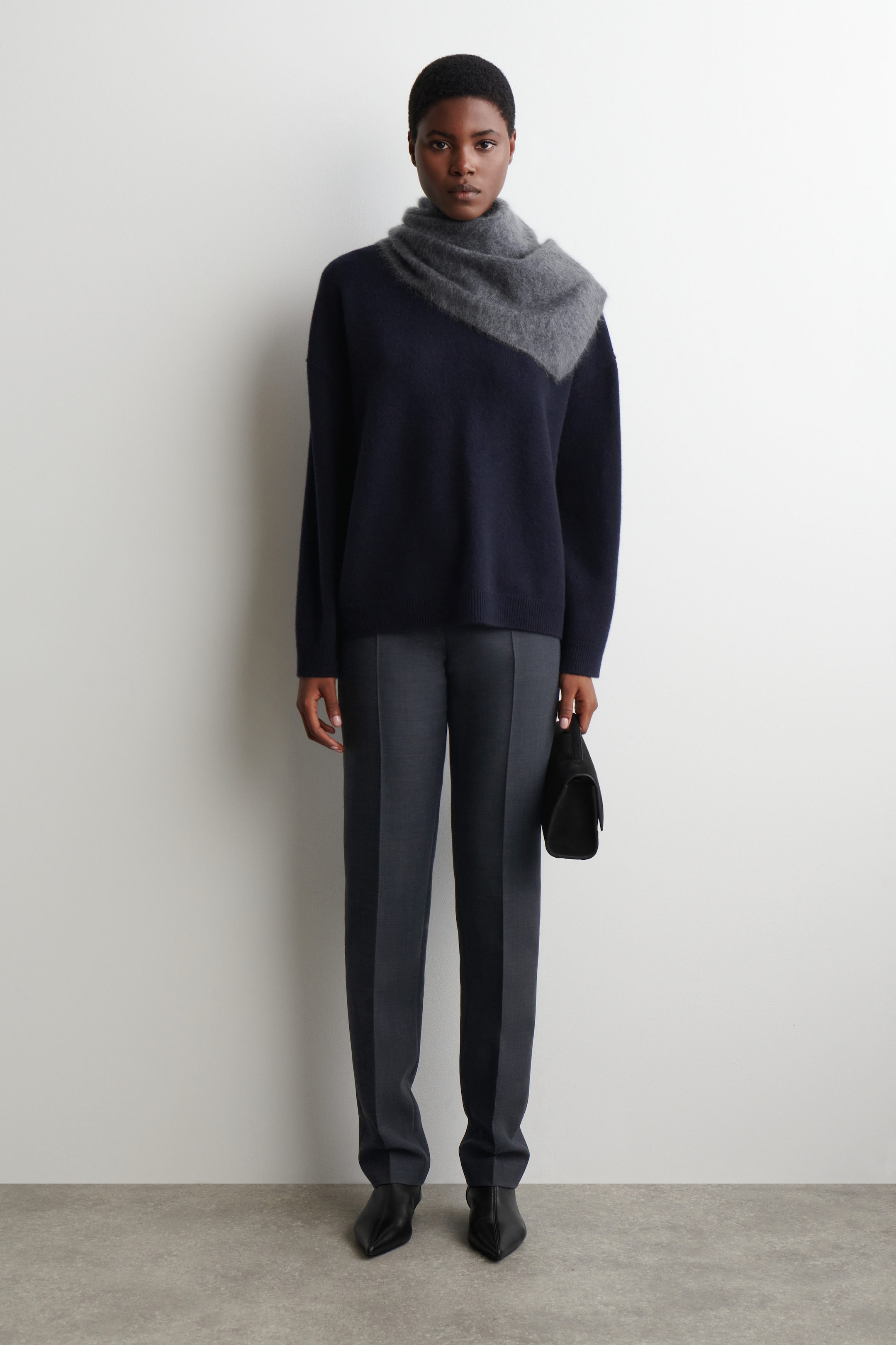 CASHMERE FUNNEL-NECK SWEATER