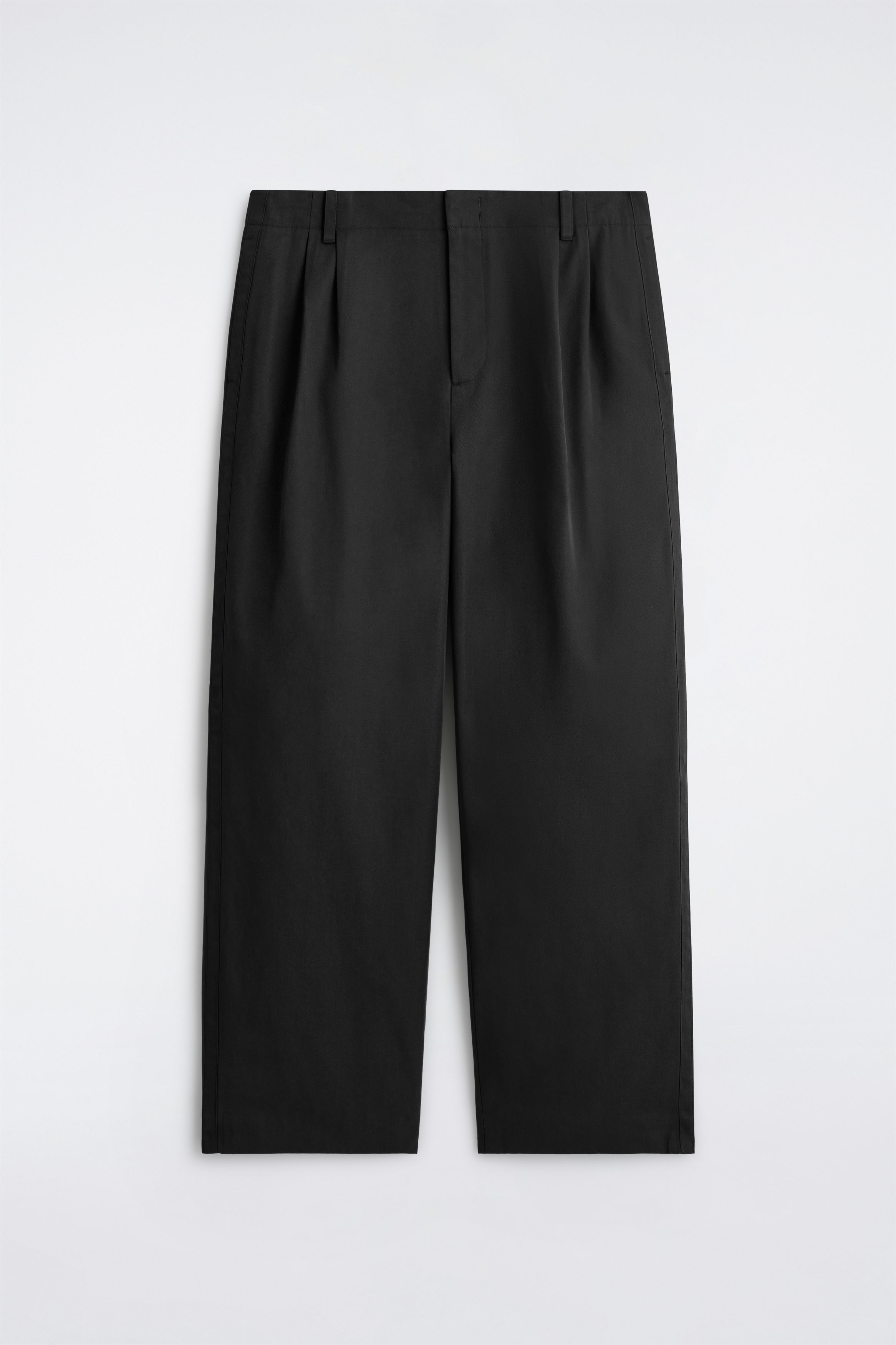 PLEATED WIDE-LEG PANTS - BLACK | COS US