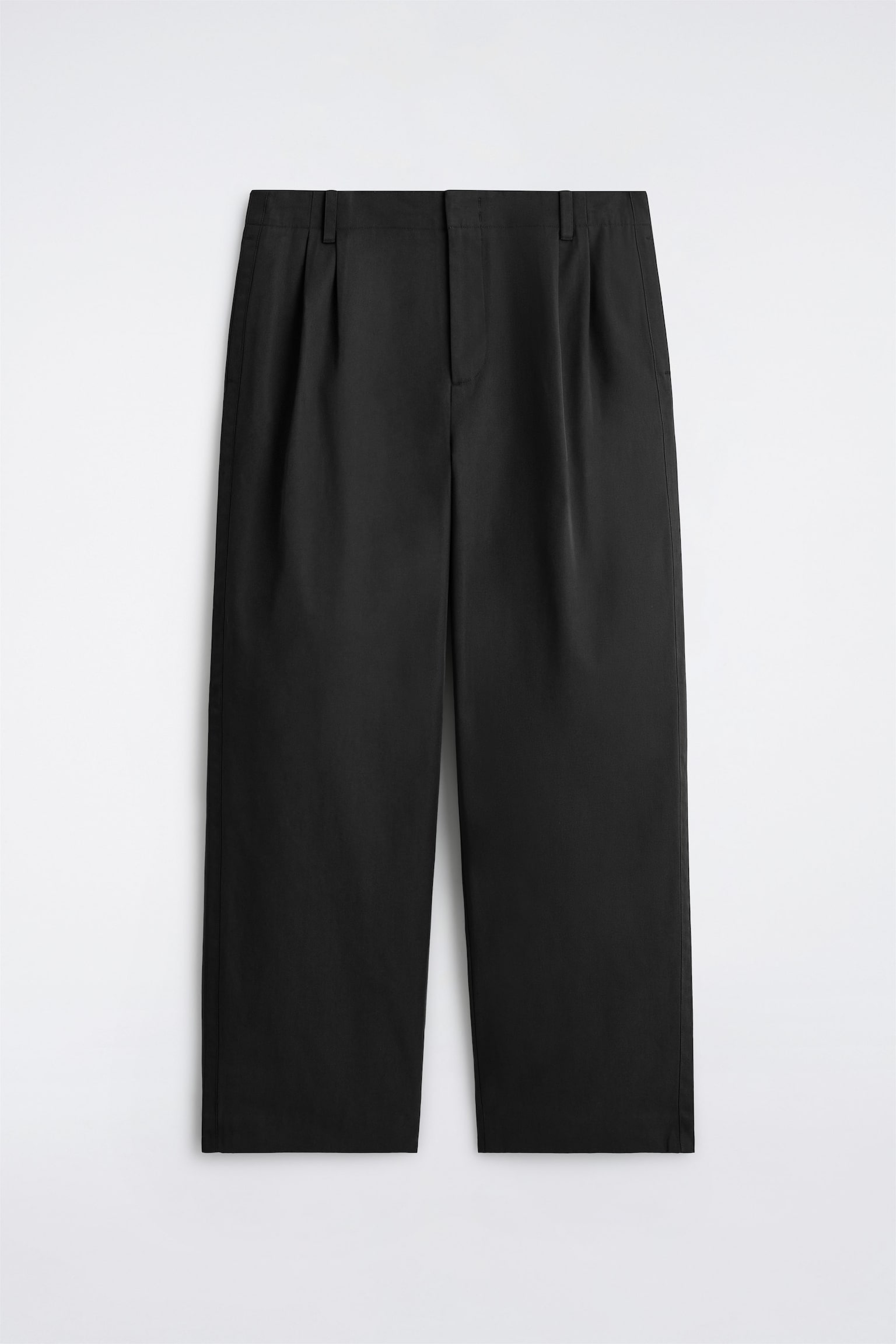 PLEATED WIDE-LEG TROUSERS