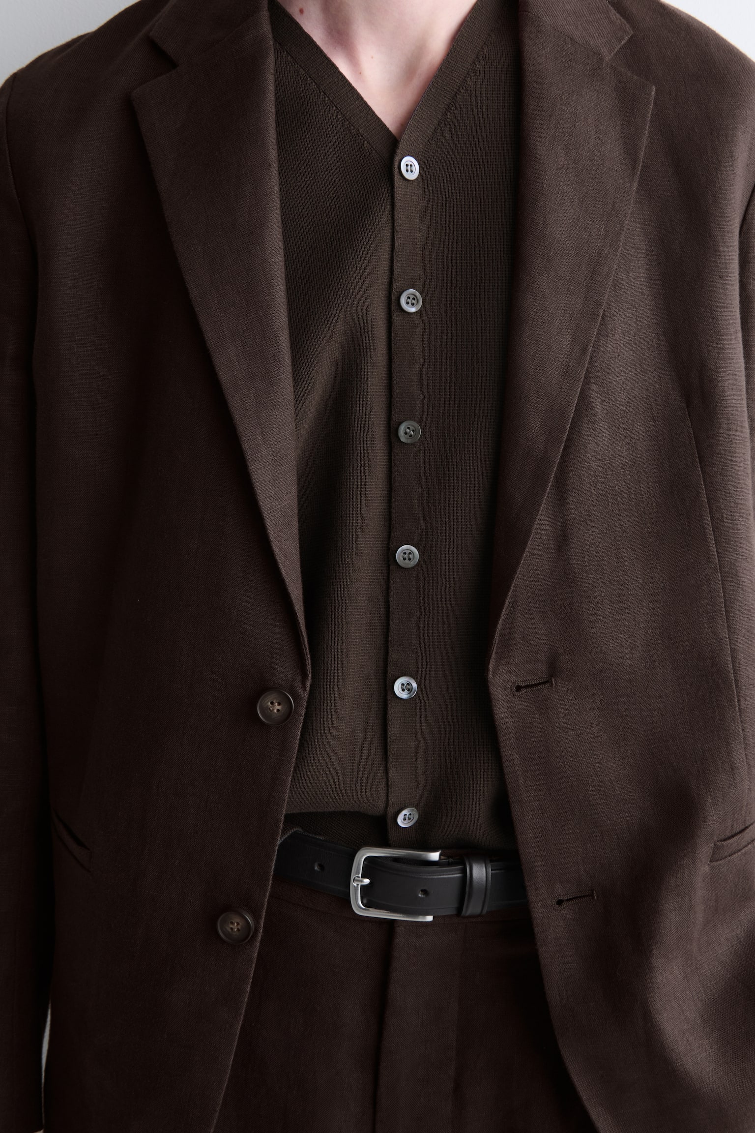 GILET EN MAILLE MILANO - BRUN - 6