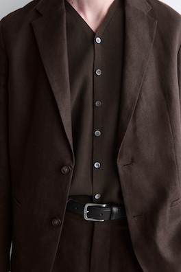 MILANO-KNIT WAISTCOAT — BROWN 2