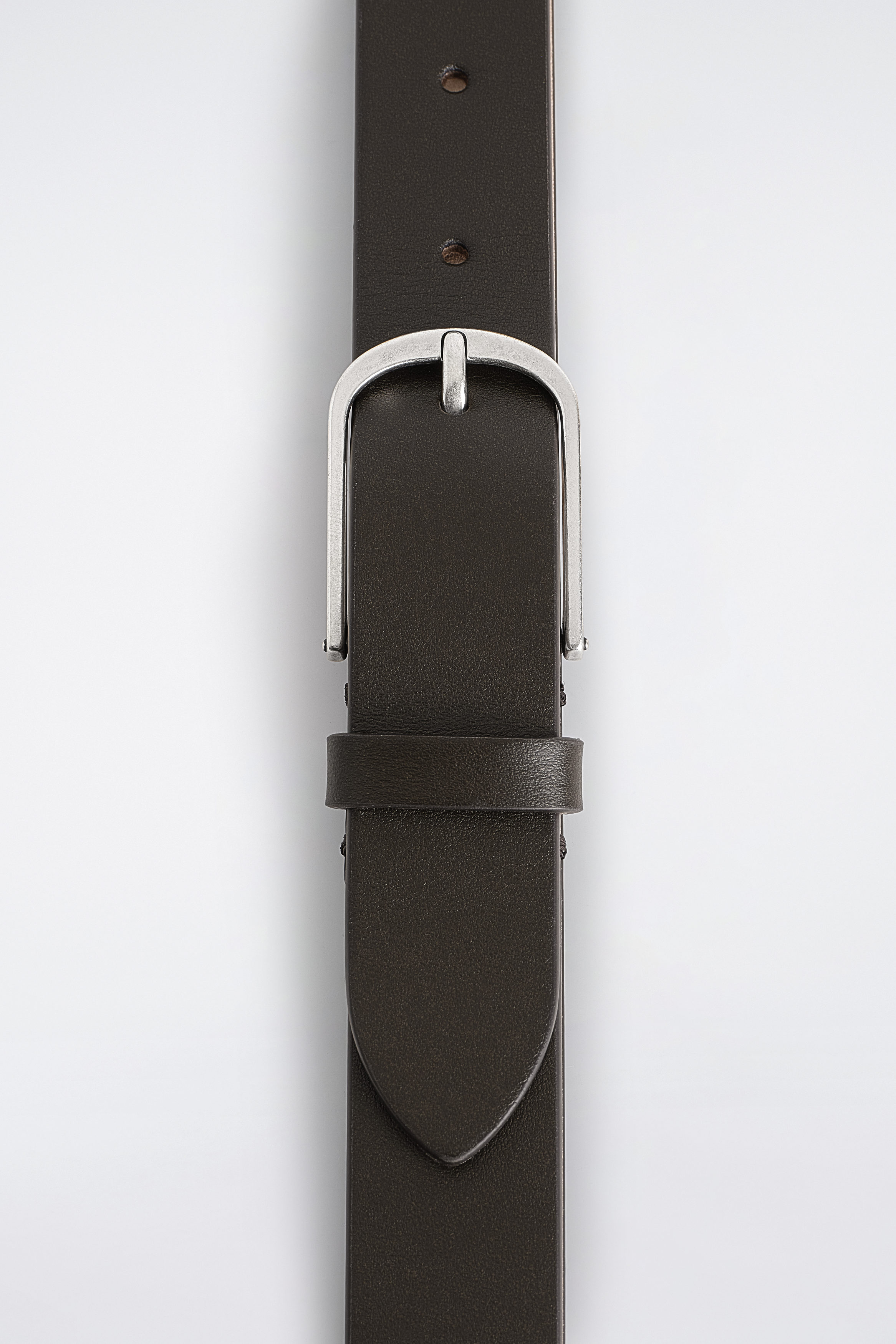 ROUNDED-BUCKLE LEATHER BELT - thumbnail 7