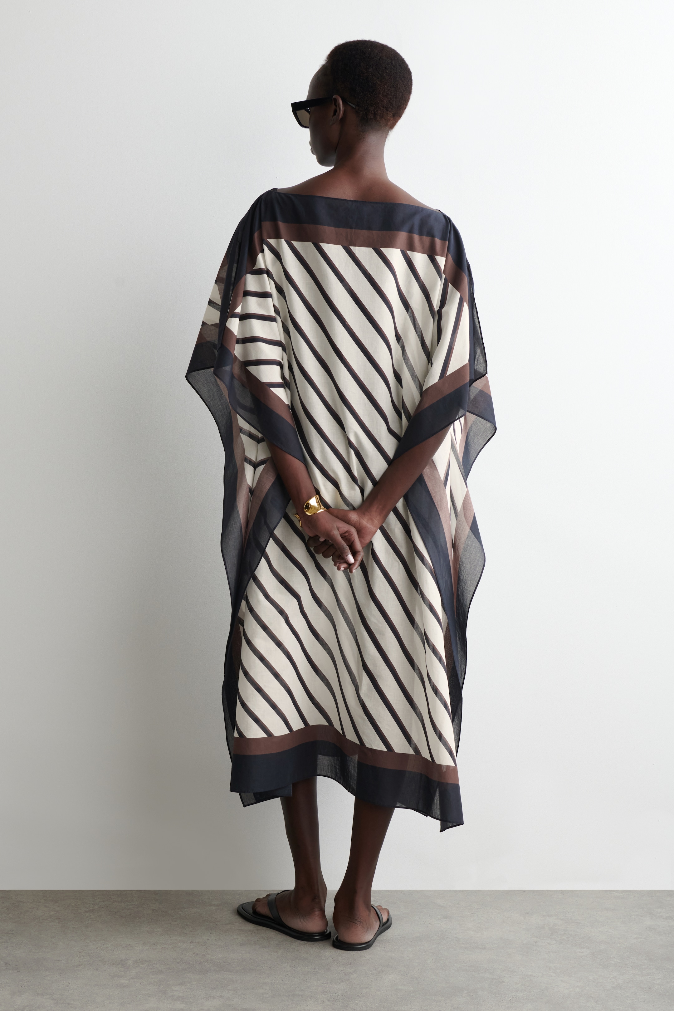 Größeres Bild ansehen: DRAPIERTER KAFTAN AUS BAUMWOLLE - ELFENBEIN/NAVYBLAU/GESTREIFT - Ladies | H&M DE 3