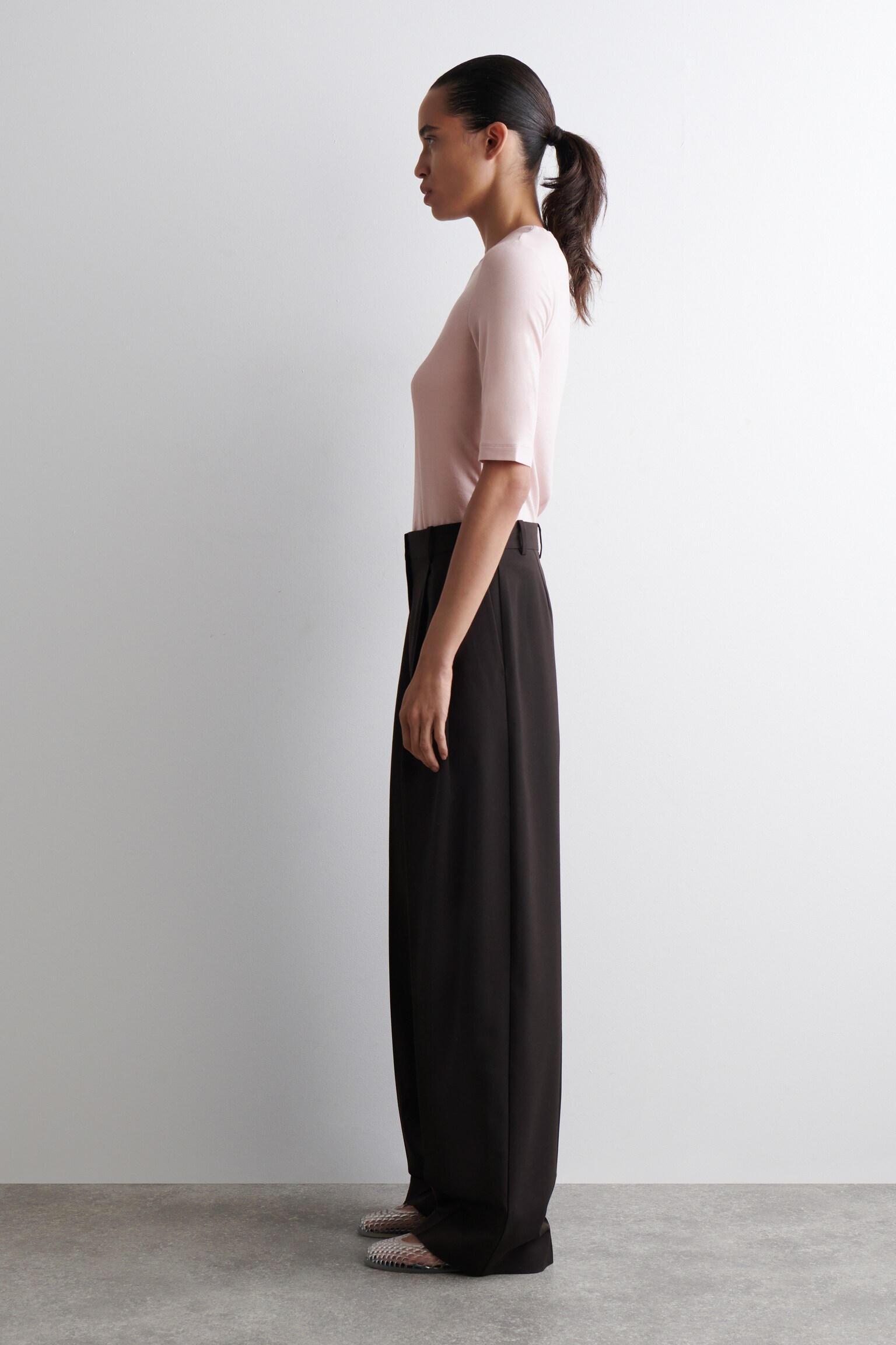 T-SHIRT SLIM LÉGER - ROSE CLAIR/BEIGE CLAIR CHINÉ/BORDEAUX - 5