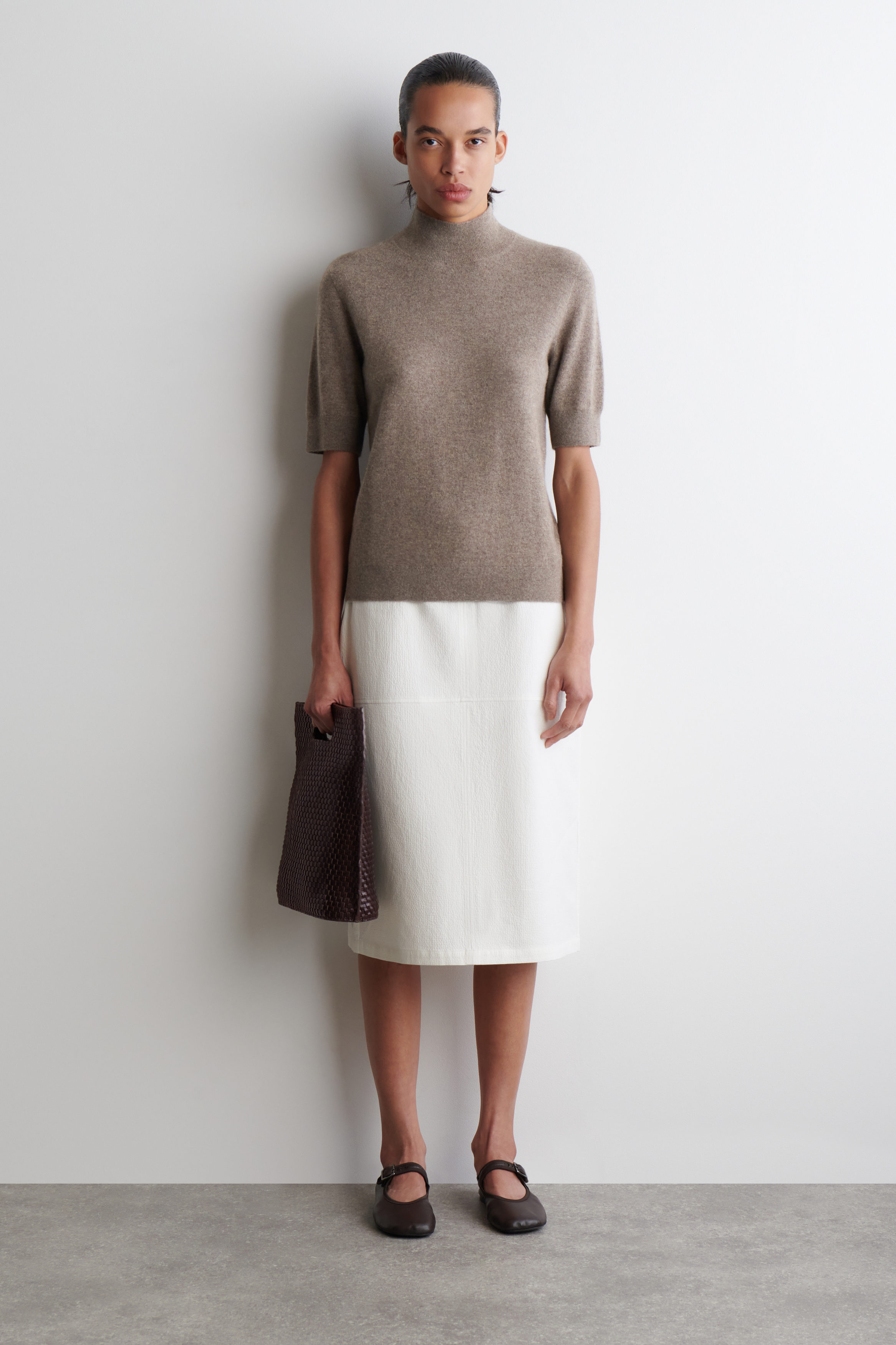 [LOW CLASSIC] / ☆ 24SS STITCH SHIRRING SKIRT / WHITE Low Classic Raw-Cut Shirring Skirt in White | Lyst