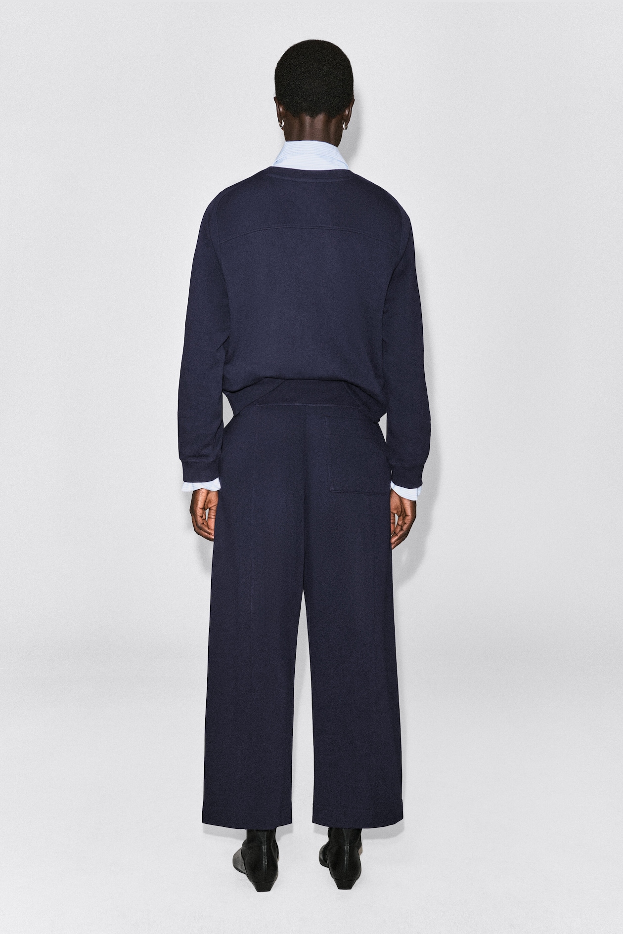 COTTON SWEATSHIRT — NAVY