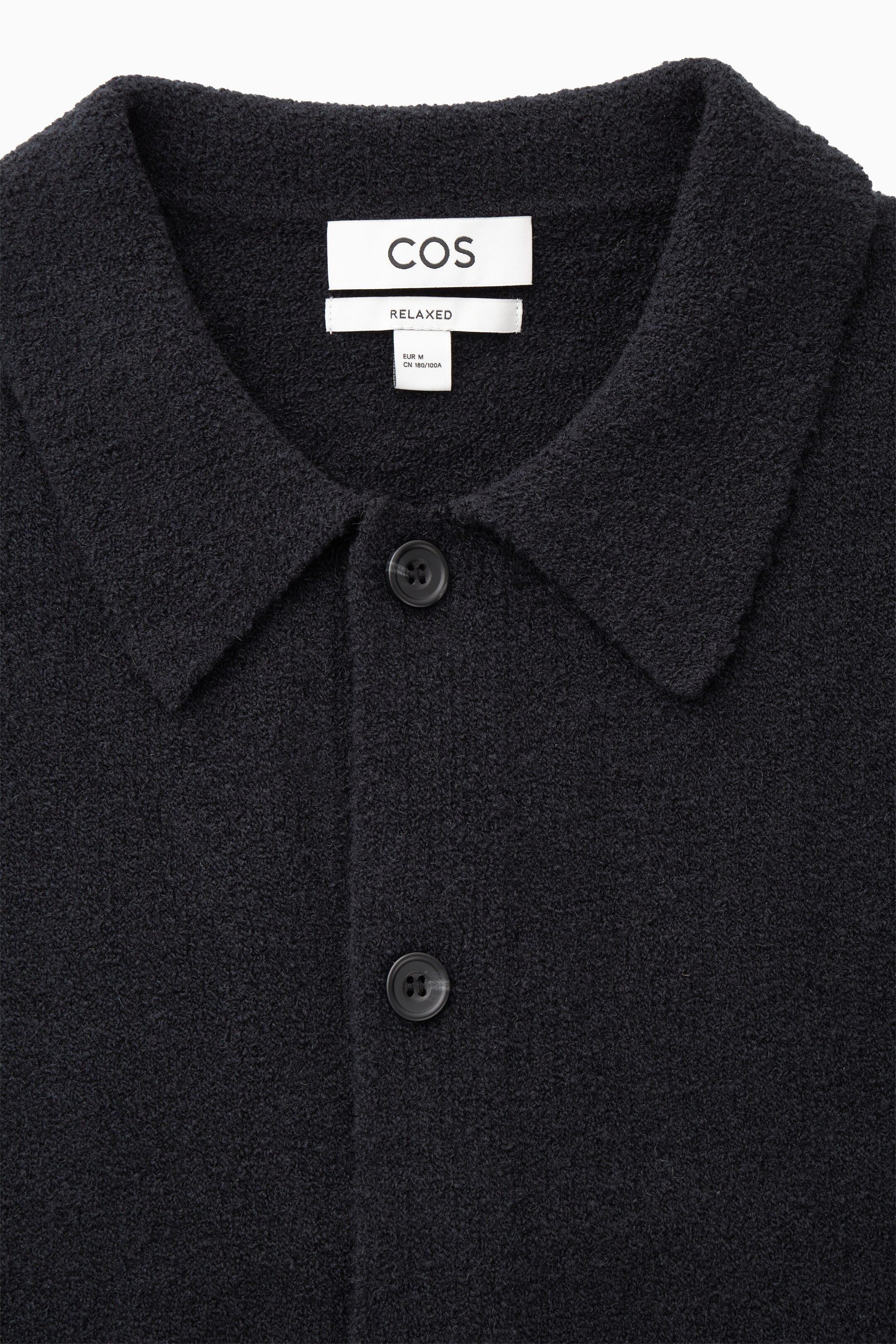 View larger image: COLLARED WOOL-BOUCLÉ CARDIGAN - NAVY - Men | H&M GB 2