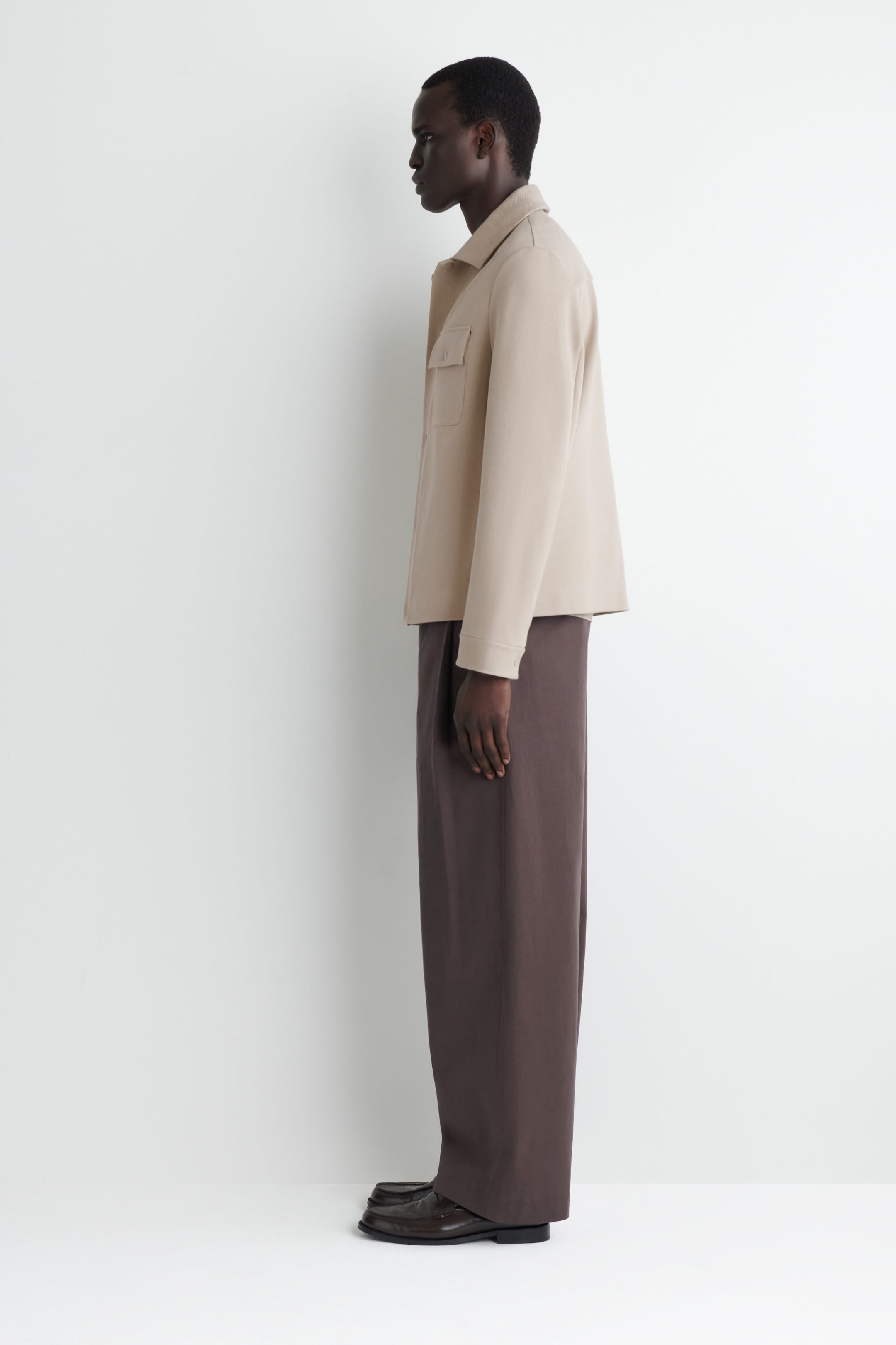 JERSEY-TWILL SHIRT JACKET