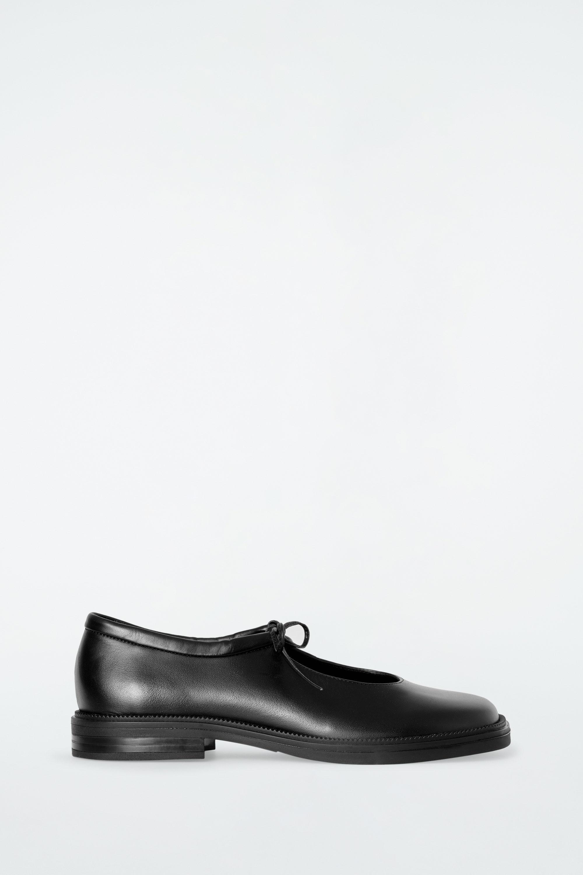 CHUNKY LACE-UP LEATHER MARY-JANE SHOES - BLACK | COS US
