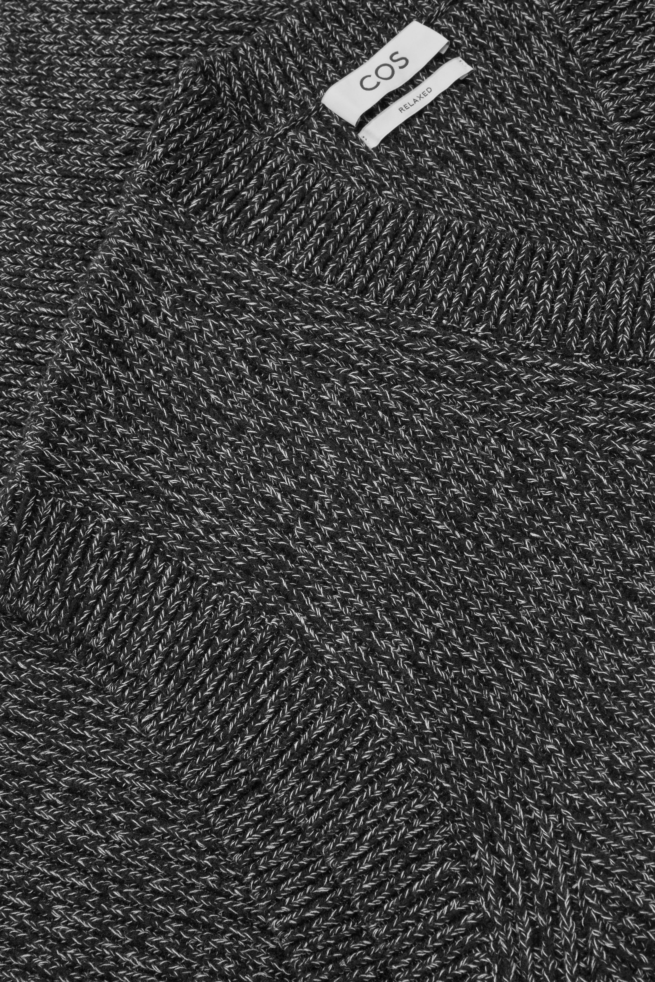 V-NECK KNITTED VEST - GREY | COS