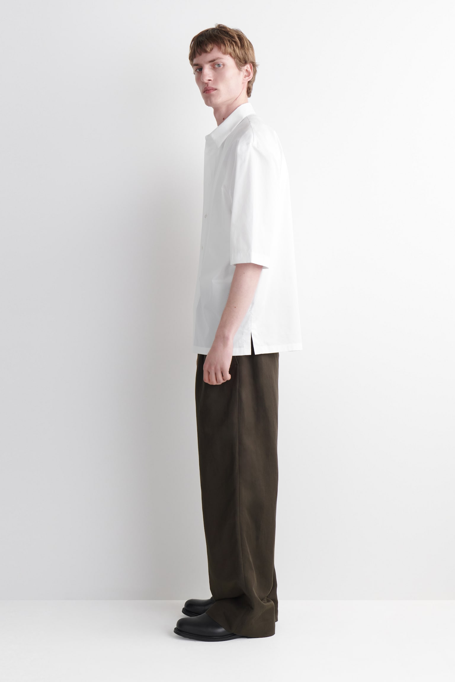 CAMISA DE MANGA CORTA DE ALGODÓN - BLANCO - 5