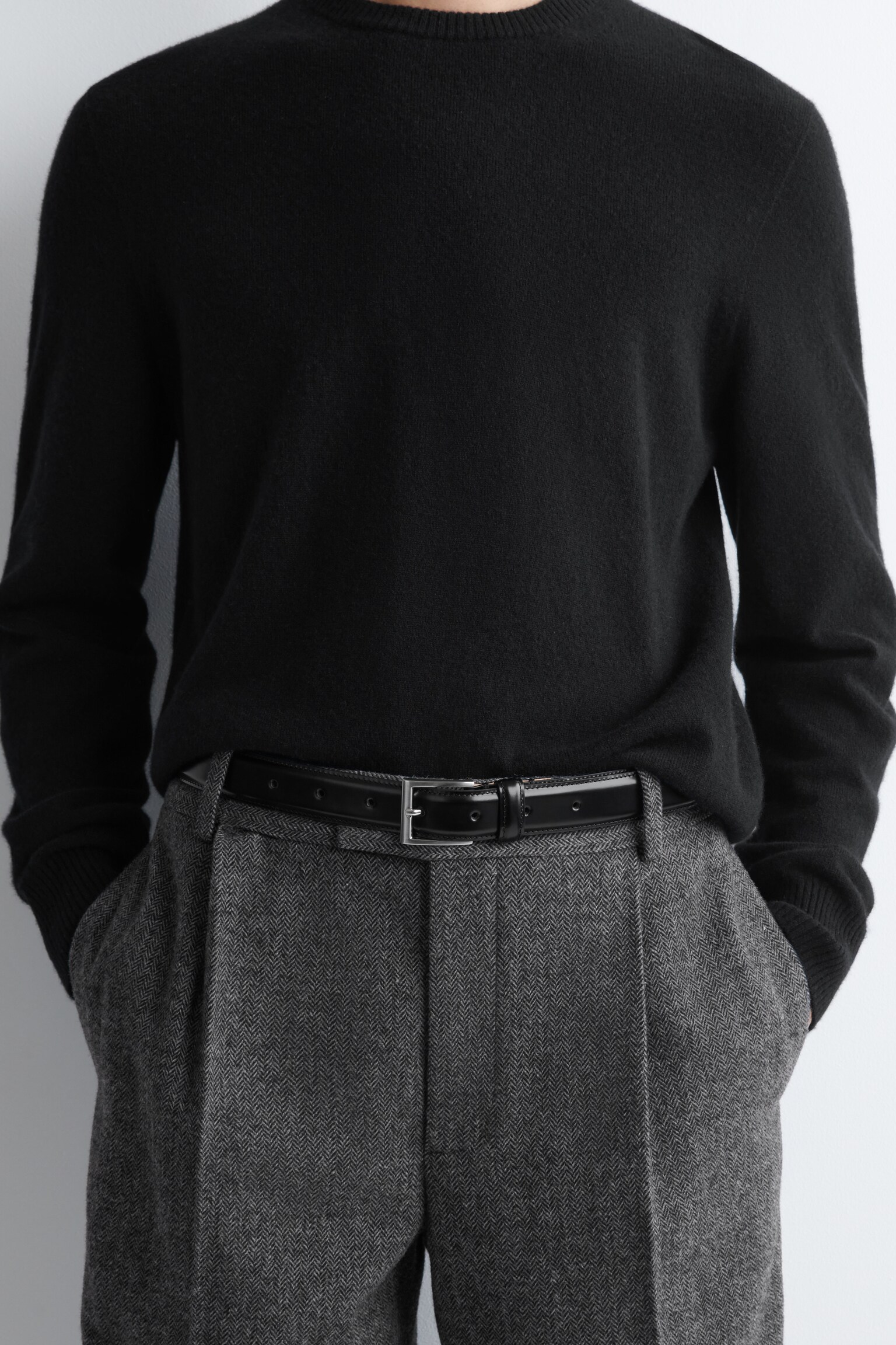CEINTURE EN CUIR - NOIR