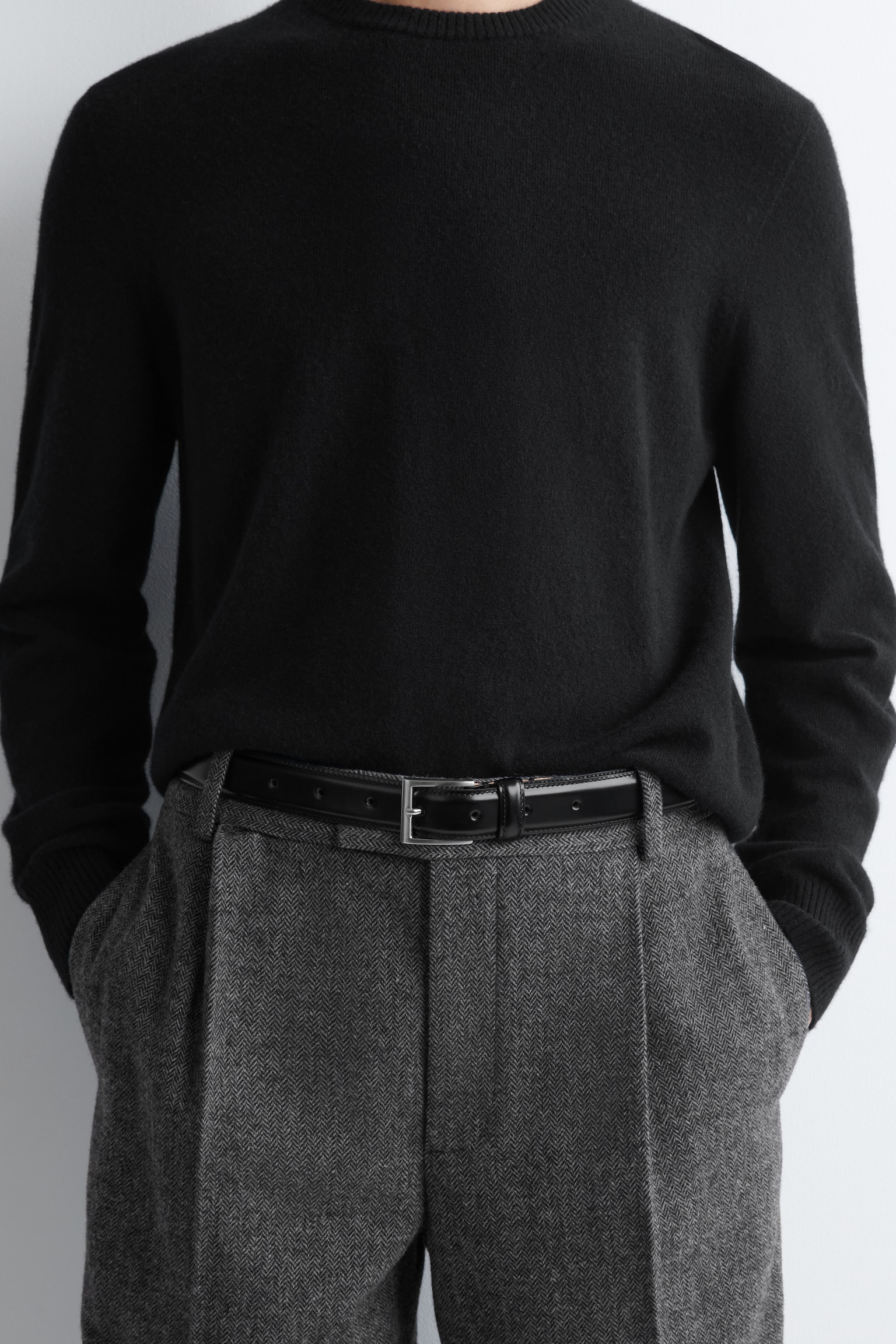 LEATHER BELT - BLACK
