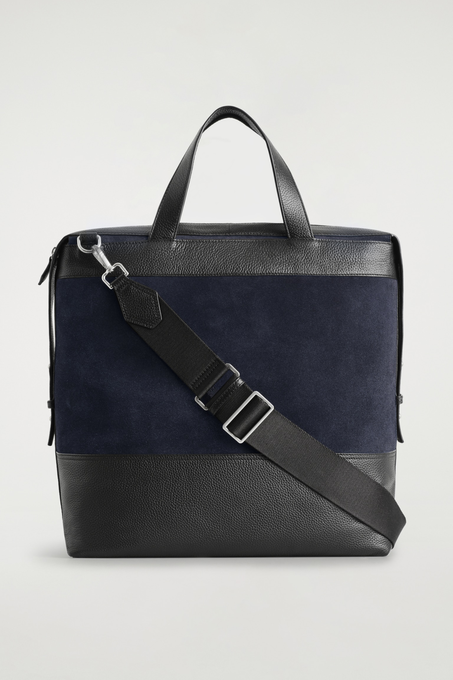 SACOCHE CITY - CUIR - BLEU MARINE - 2