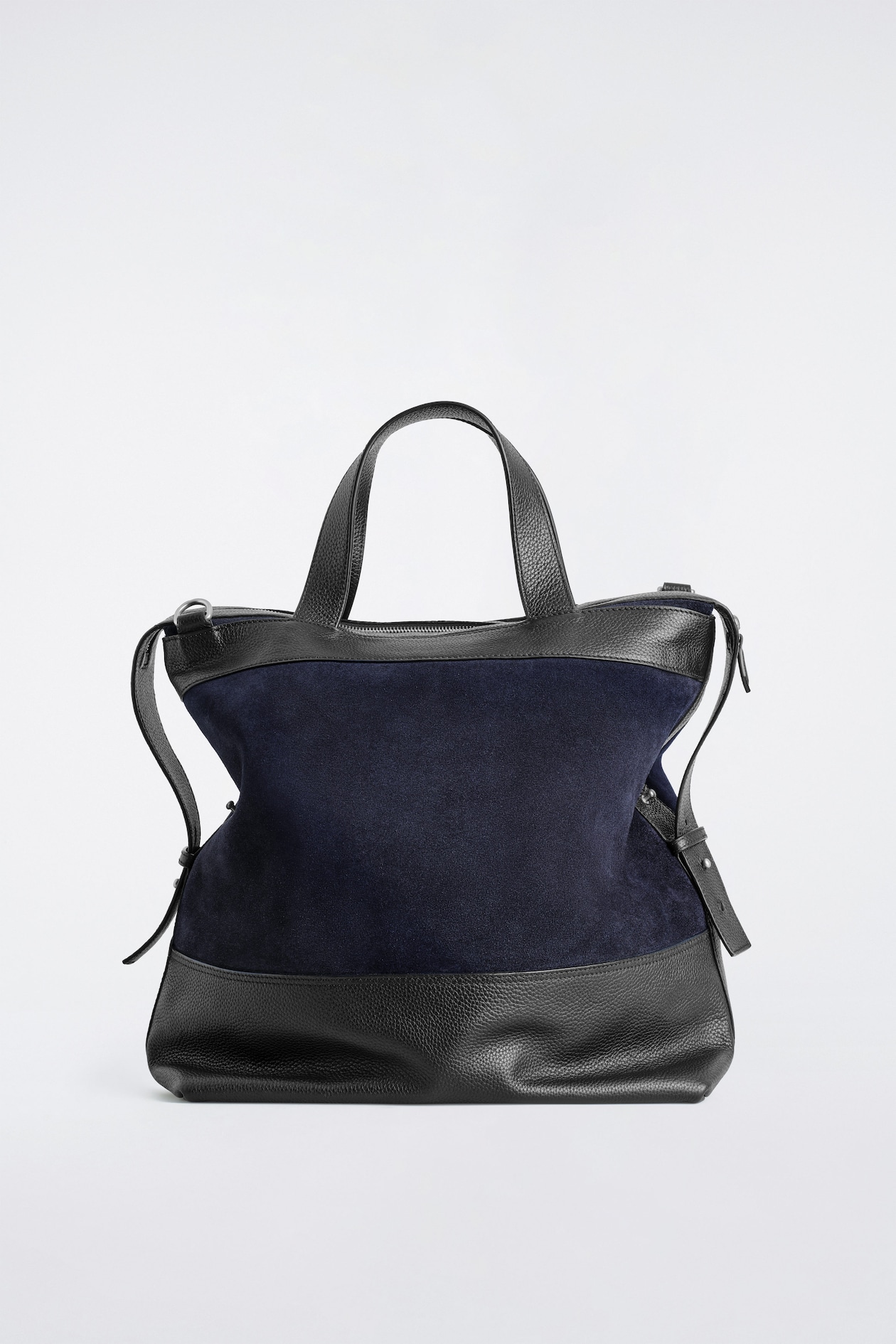 CITY MESSENGER BAG - LEATHER — NAVY