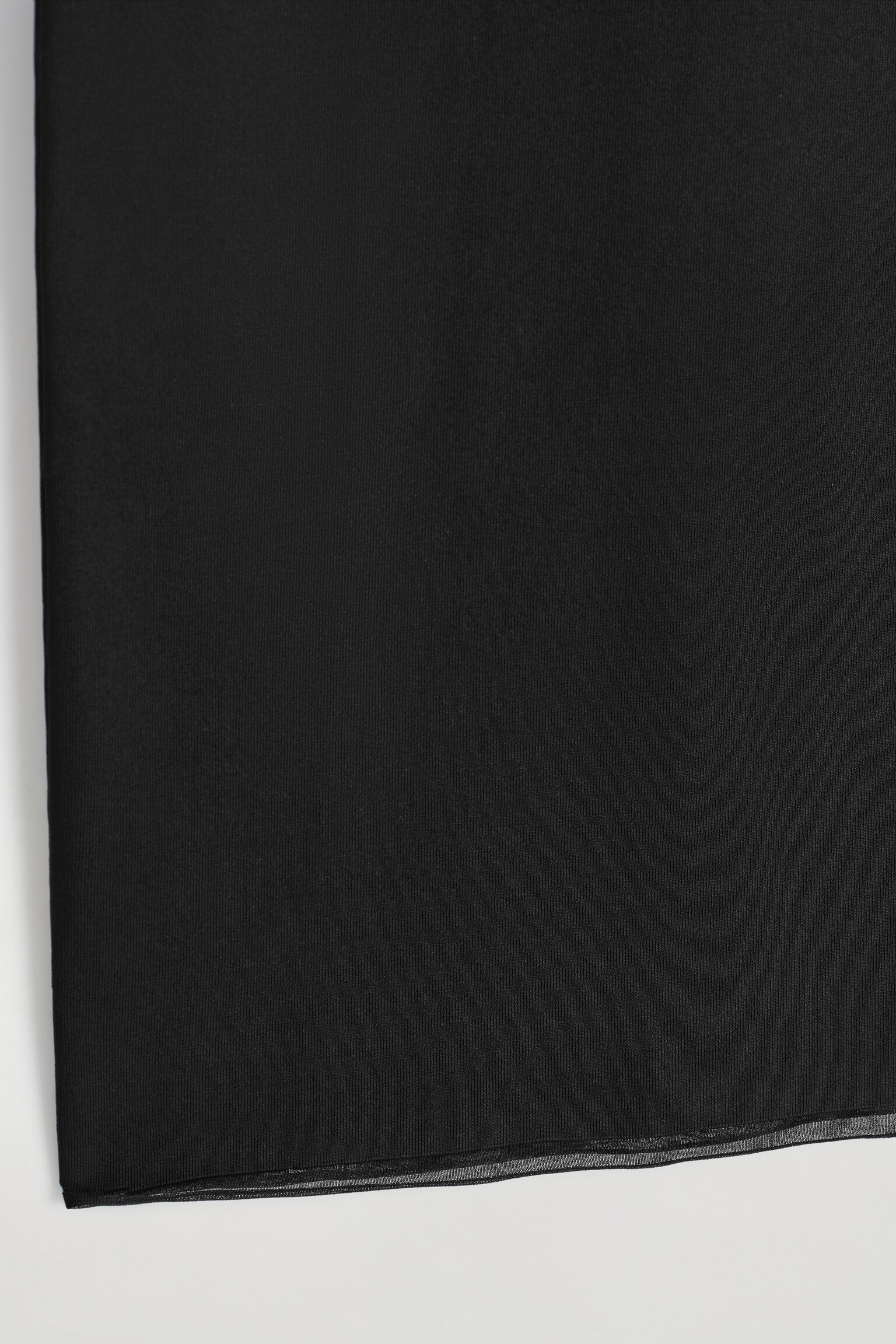 SHEER-DETAIL KNITTED MIDI SKIRT - BLACK - 6