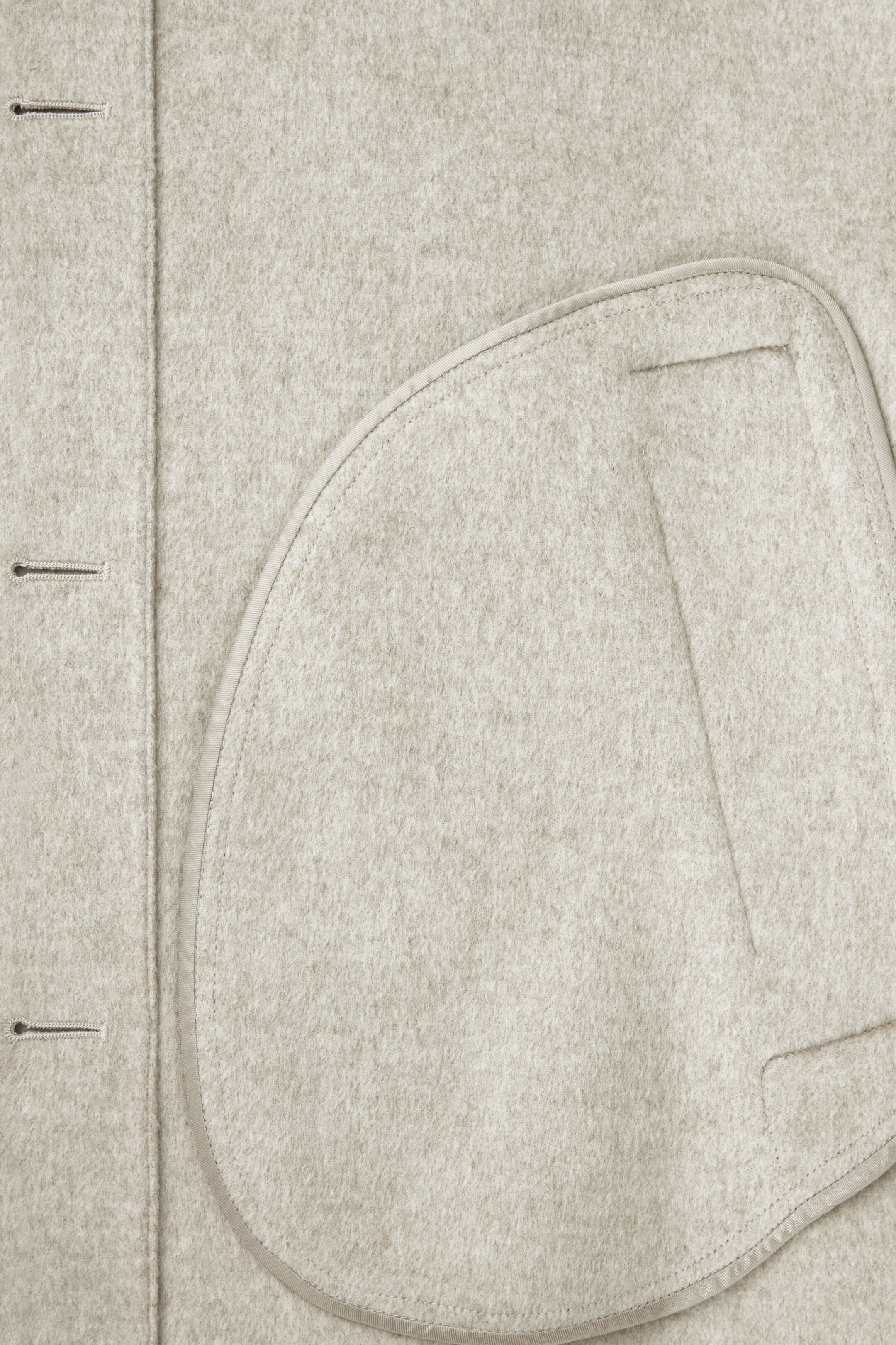 View larger image: COLLARED DOUBLE-FACED WOOL COAT - LIGHT BEIGE MÉLANGE - Ladies | H&M GB 2