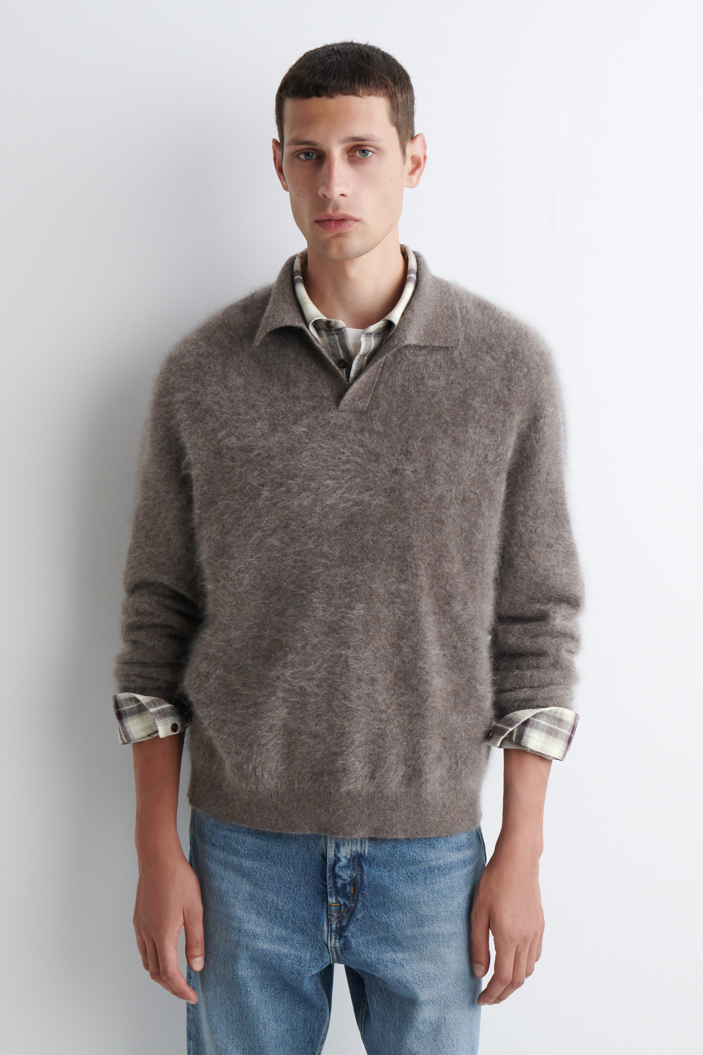 トップス COS RELAXED-FIT WOOL CASHMERE POLO SHIRT COS Relaxed-Fit Wool-Cashmere Polo Shirt | endource