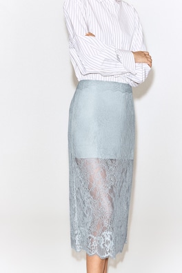 LACE MIDI SKIRT — LIGHT BLUE 5