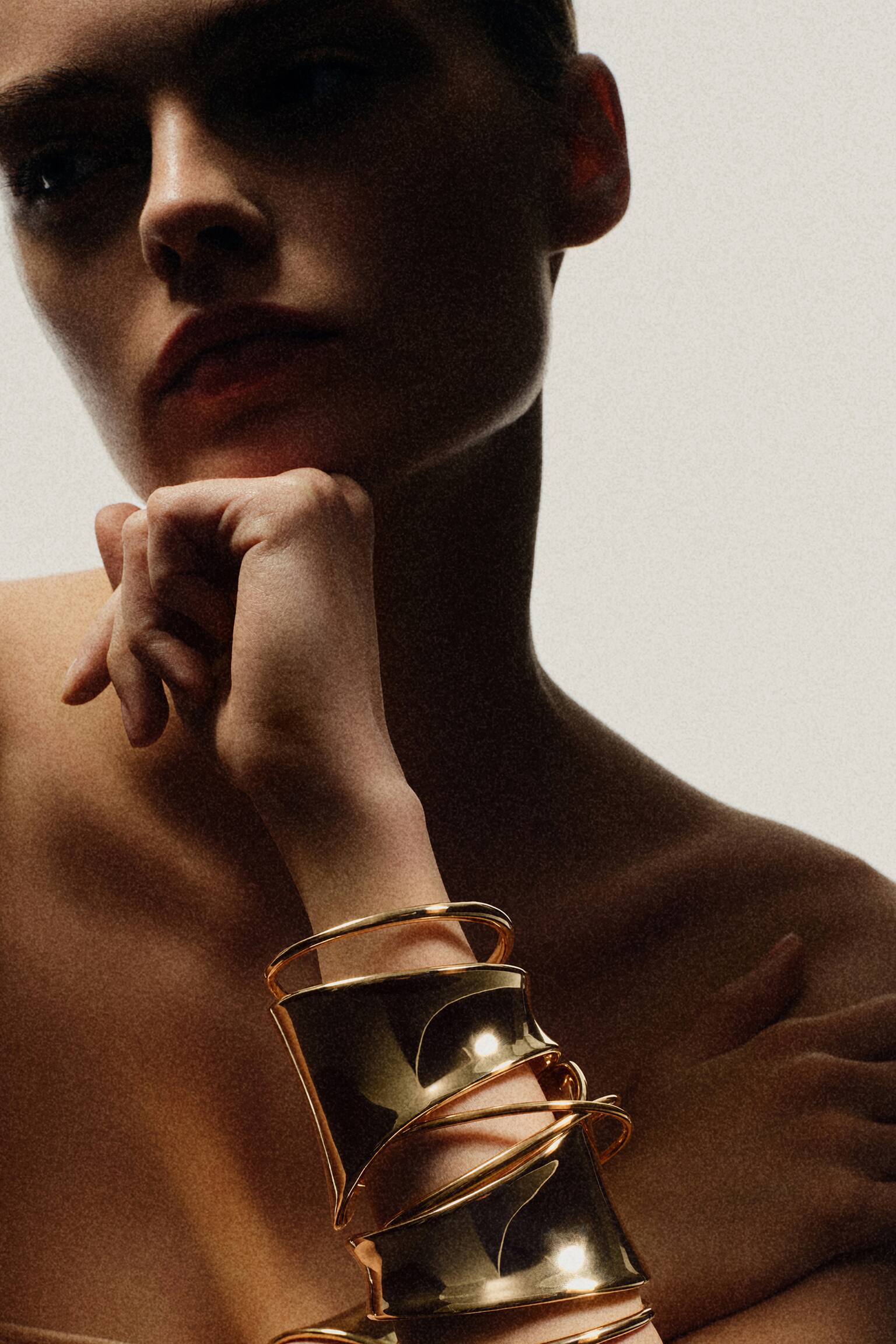 BRETT ARMBAND I DUBBEL DESIGN - GULD/SILVER - 5