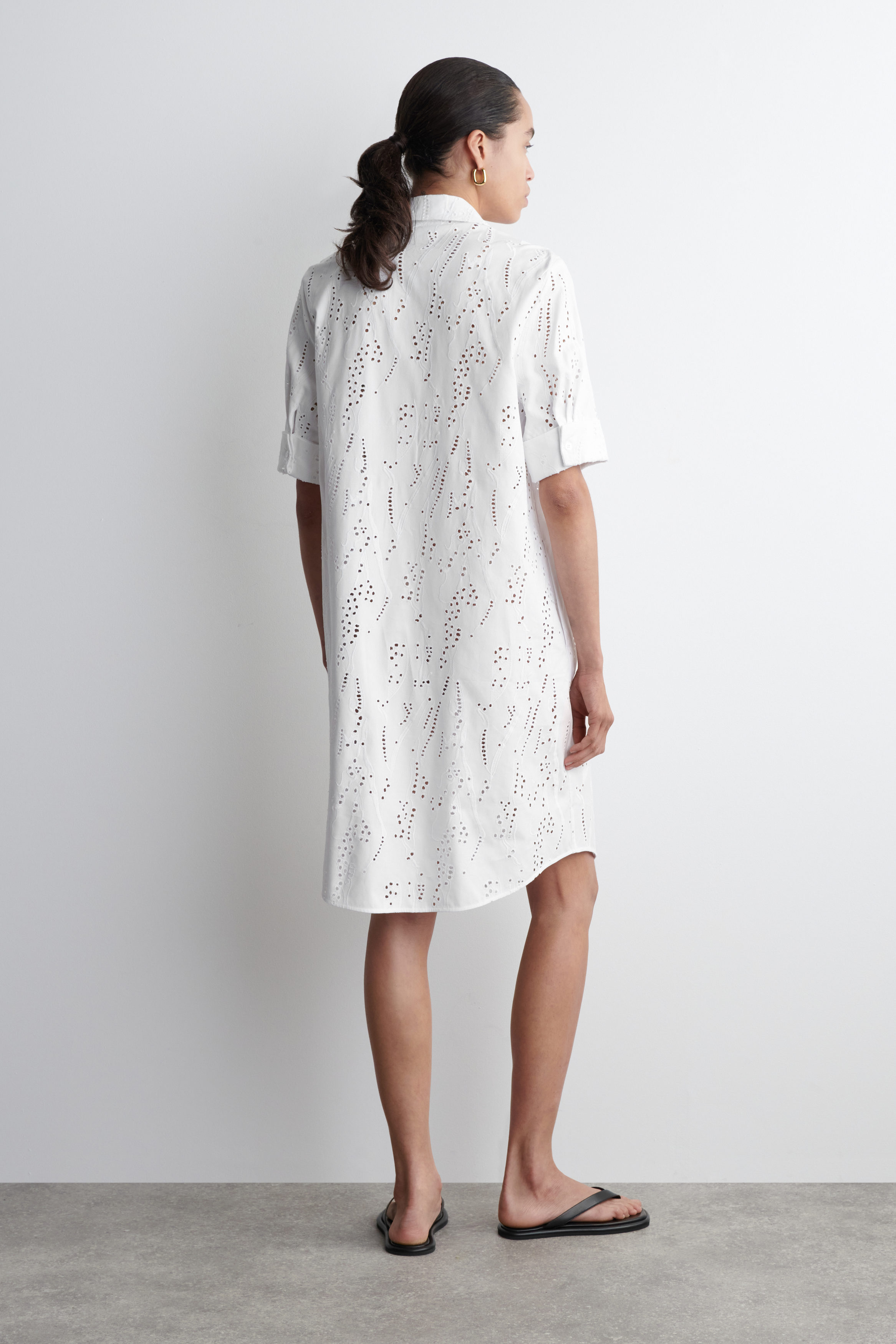 EYELET SHIRT DRESS - WHITE | COS