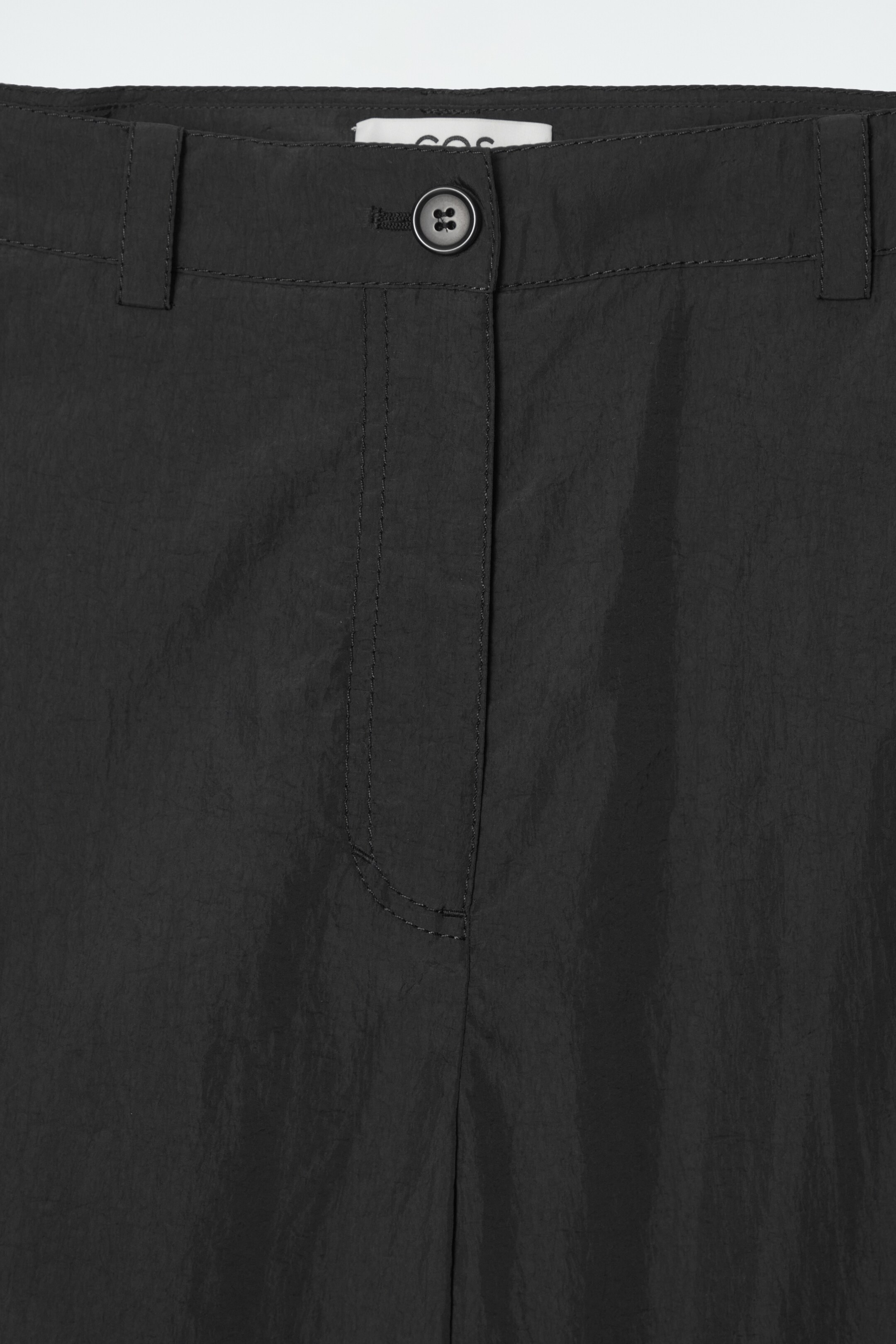 Ingrandisci l'immagine: NYLON BARREL-LEG TROUSERS - BLACK - DONNA | H&M CH 2