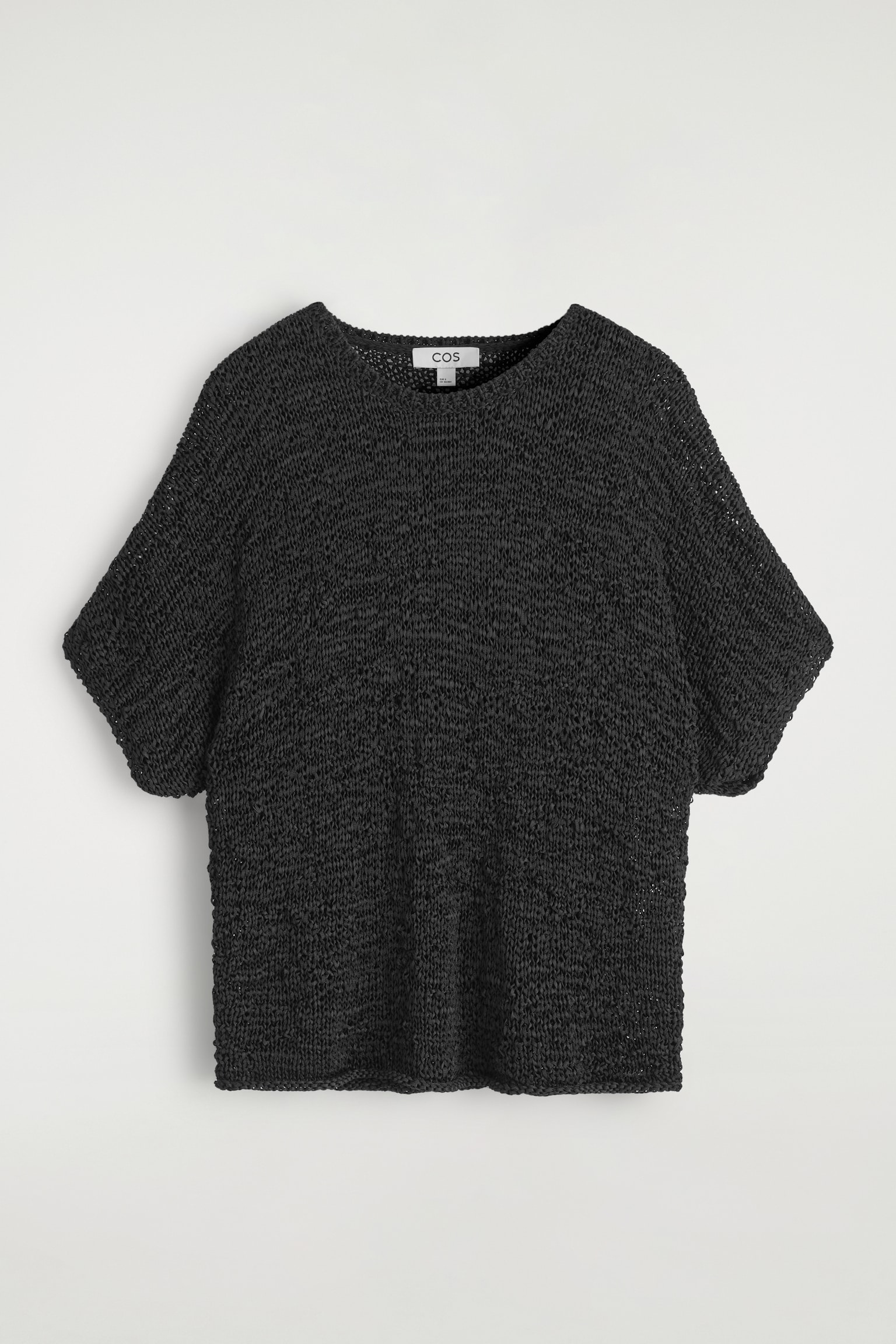 BLUSA DE PUNTO ABIERTO TEXTURIZADO - NEGRO - 2