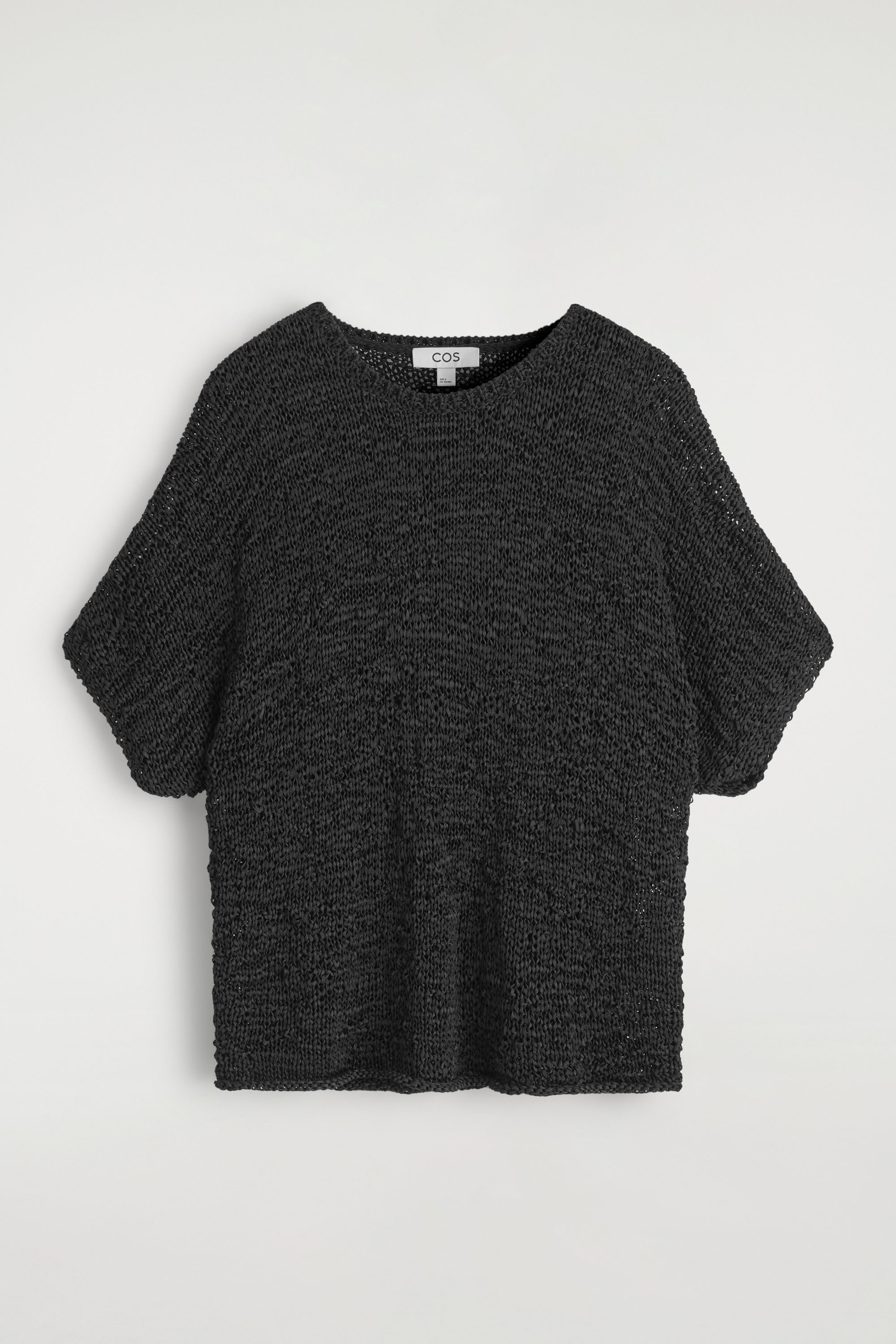 TEXTURED OPEN-KNIT TOP