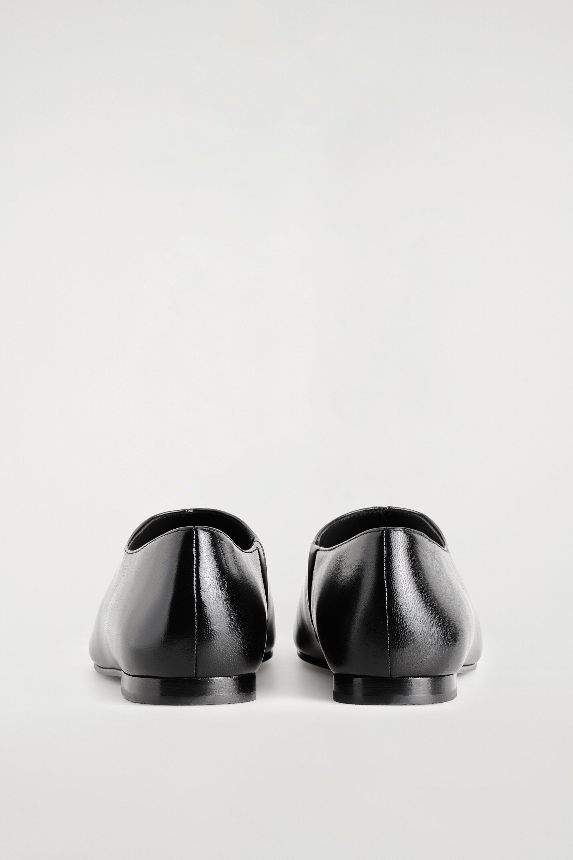 SQUARE-TOE LEATHER FLATS - thumbnail 2