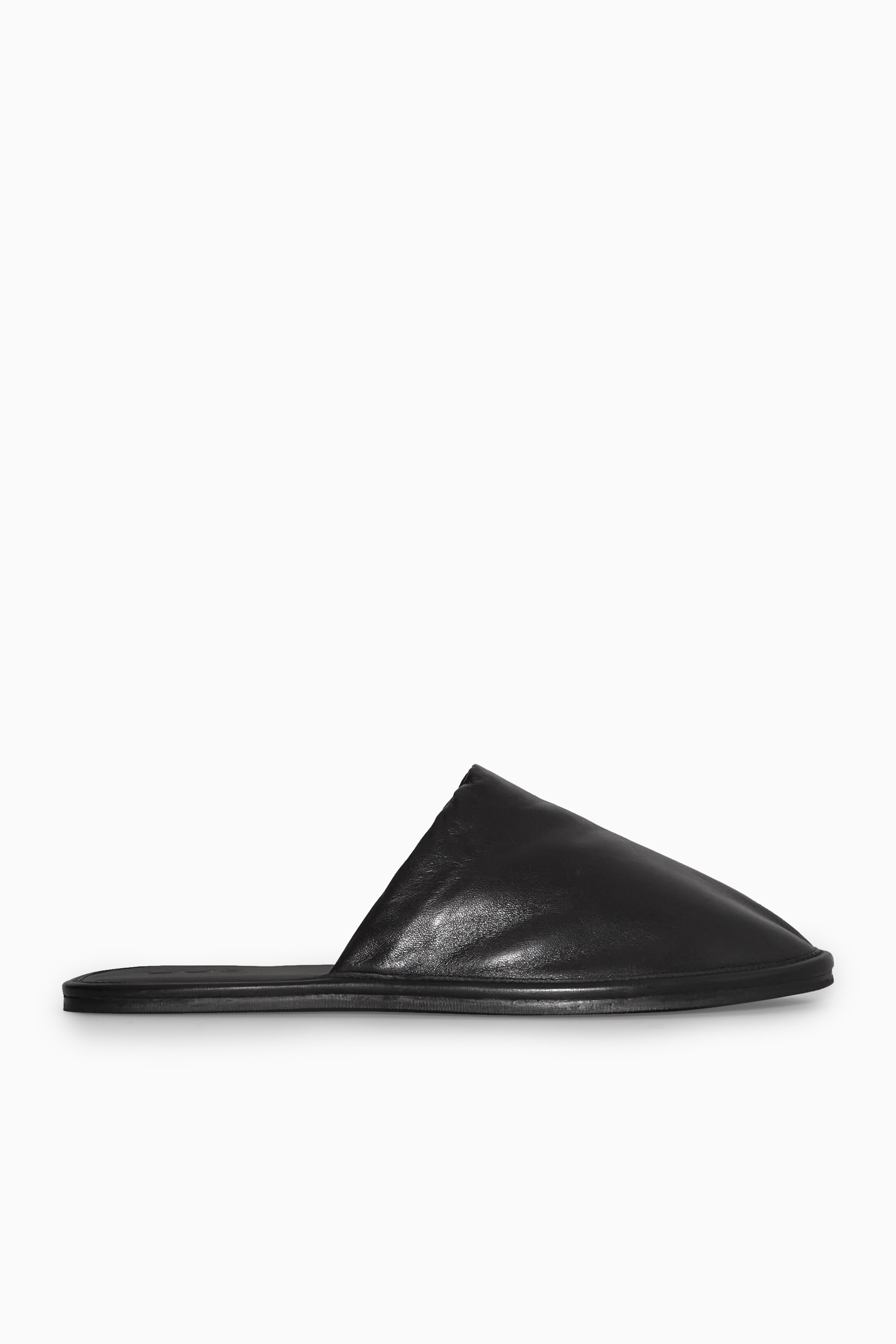 View larger image: FLEECE-LINED LEATHER SLIPPERS - BLACK - Men | H&M GB 1