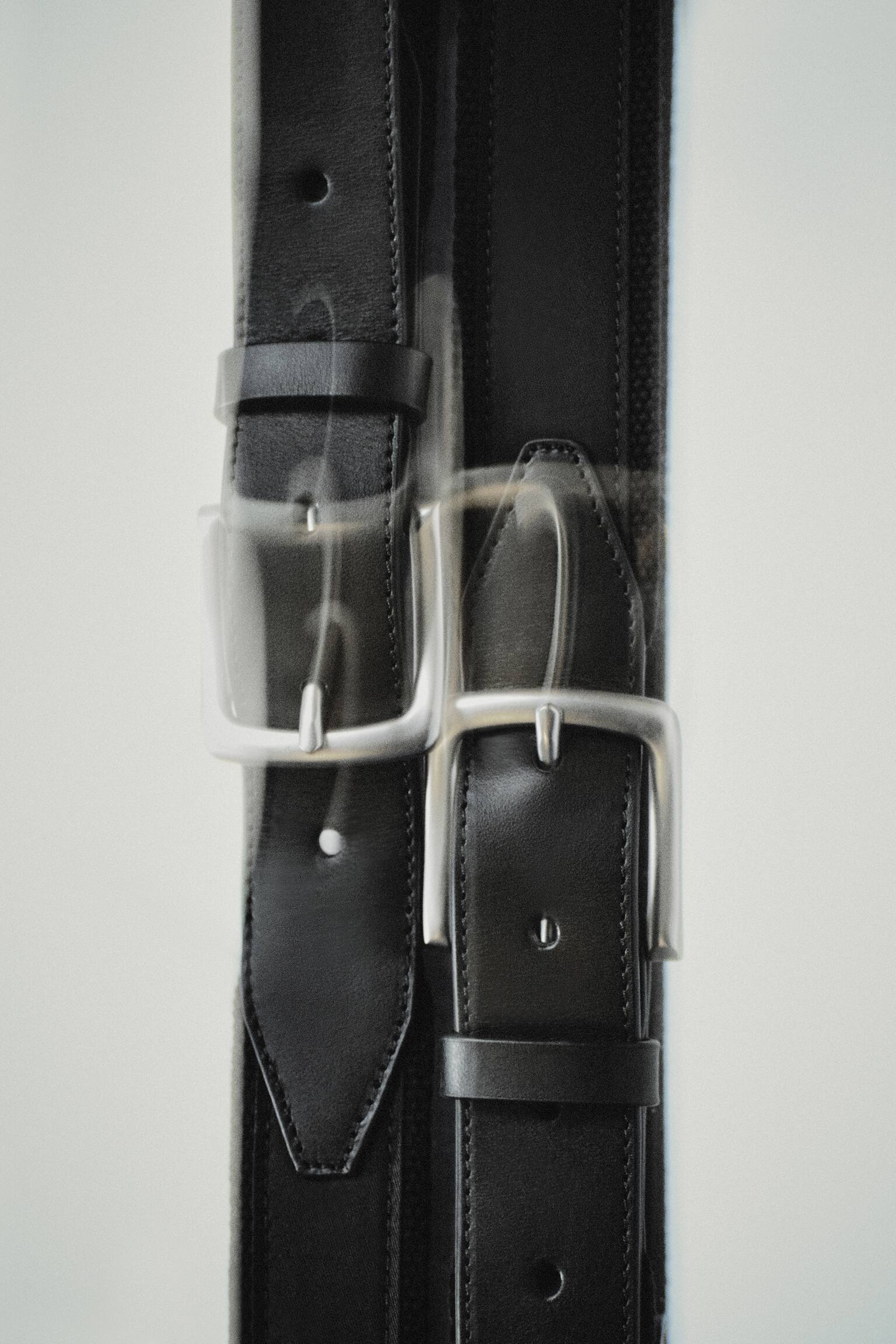 GÜRTEL MIT LEDERDETAILS - SCHWARZ/GRAU - 3