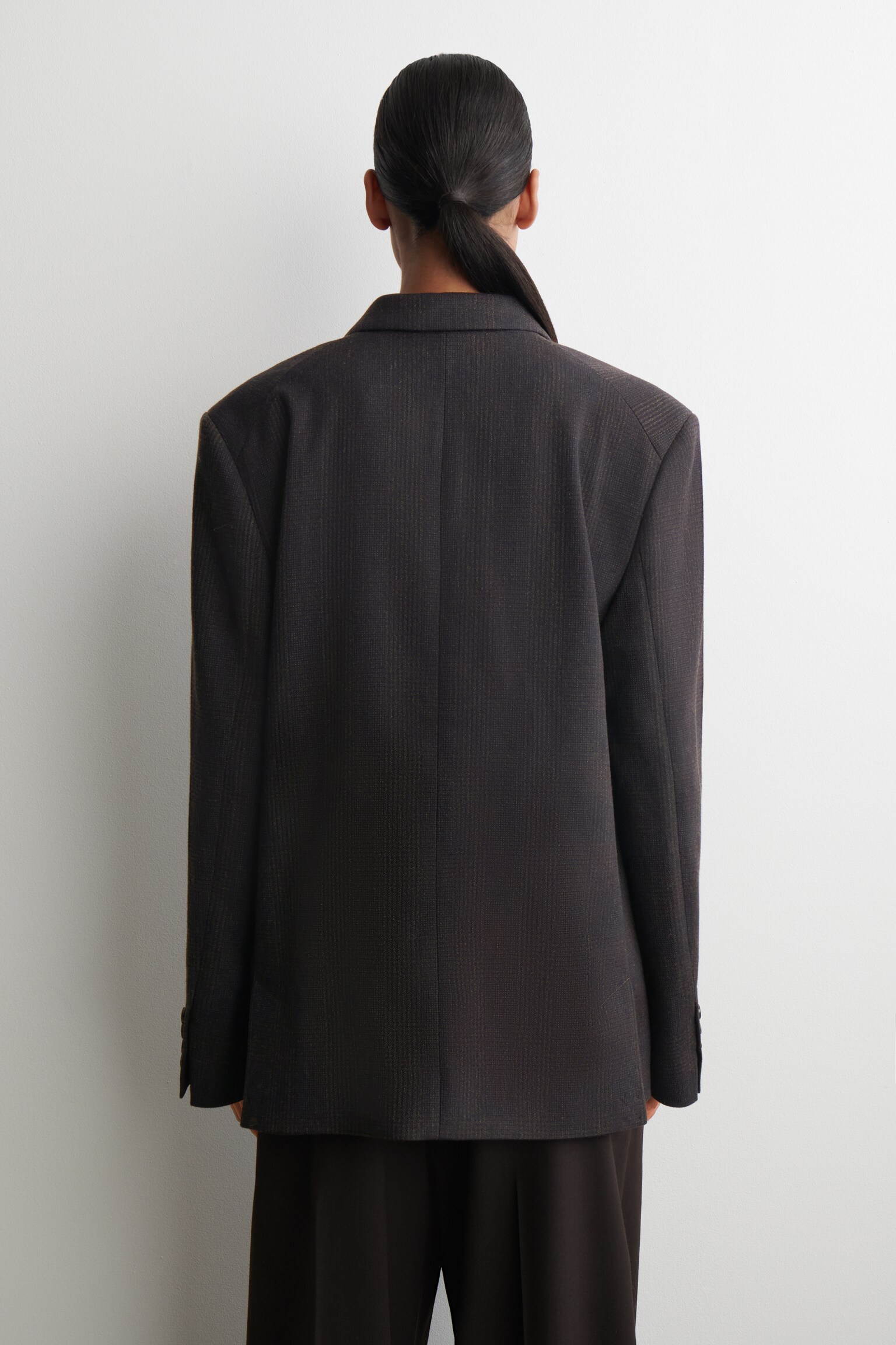 BLAZER CROISÉ À CARREAUX - MARRON FONCÉ / CARREAUX - 6