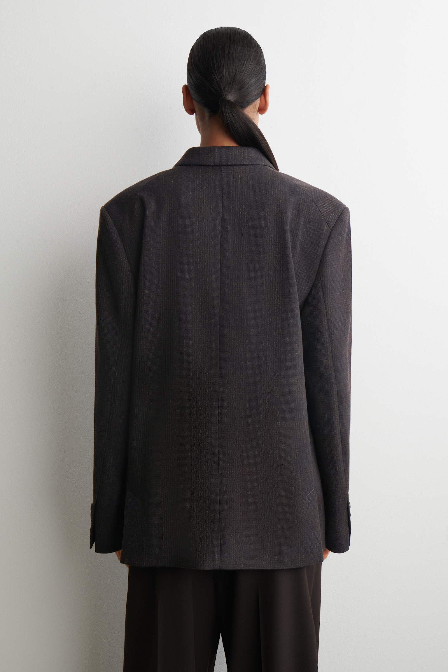 BLAZER CROISÉ À CARREAUX - MARRON FONCÉ / CARREAUX - 3